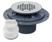 Sioux Chief PVC Shower Pan Drain with Test Plug and Strainer - Stainless Steel