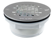 Sioux Chief PVC No-Caulk Shower Module Drain with Snap-In Strainer - Stainless Steel