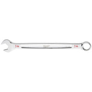 Silver Milwaukee 1-3/8" combination wrench with open end on left and closed loop end on right.