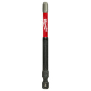 Milwaukee Shockwave PH3 impact driver bit with red and black shaft and gray tip.