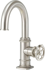 California Faucets Steampunk Bay Single Hole Lavatory/Bar/Prep Faucet - Low Spout in Burnished Brass - 8609W-1-BBU
