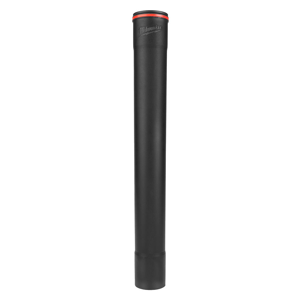 Black cylindrical extension wand with Milwaukee branding and red band at top.