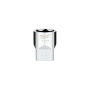 Milwaukee 22mm metric 6-point socket with 1/2 inch drive and four flat sides.