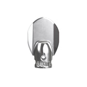 Metal opening tool with oval head and small attachment point at base, model number visible on bottom.