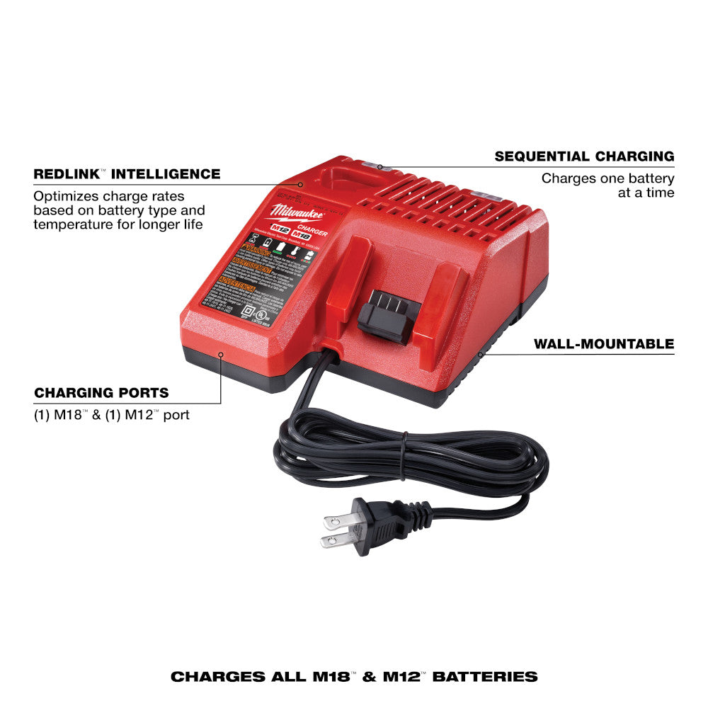 Milwaukee 48-59-1812 M18 & M12 Multi-Voltage Charger