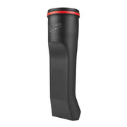 Black curved nozzle attachment with Milwaukee branding and red stripe band at top.