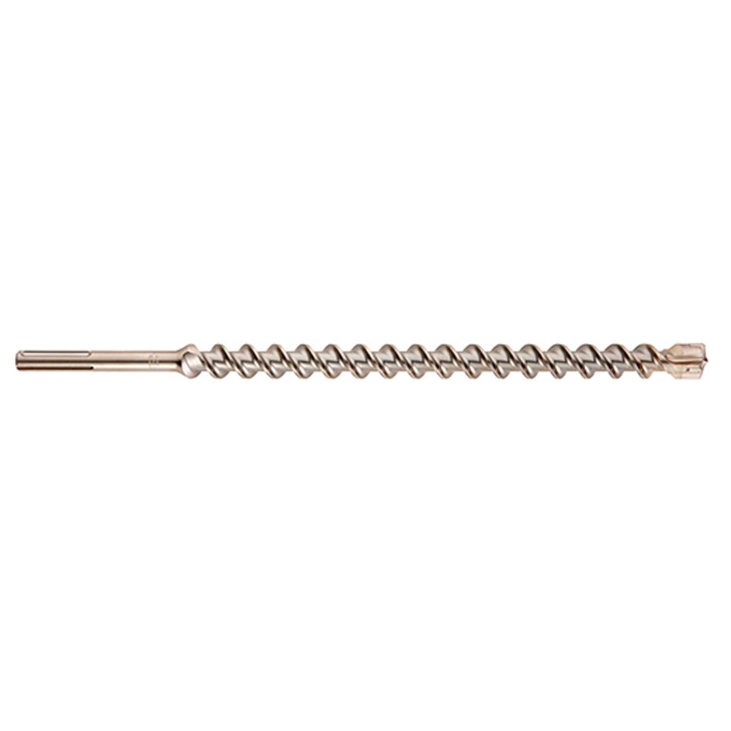 Milwaukee SDS-Max rotary hammer drill bit with spiral flutes and SDS-Max shank connection.