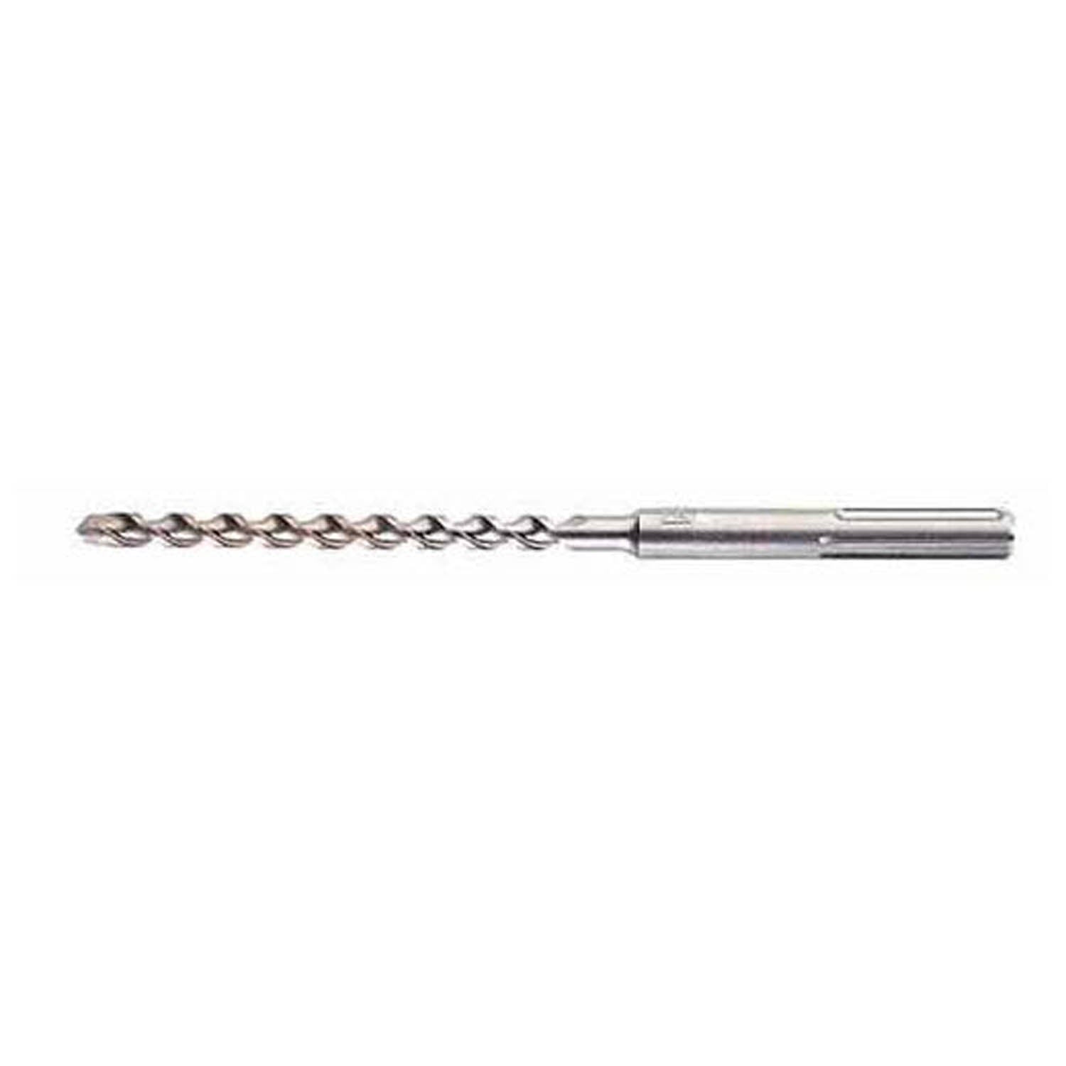 Milwaukee SDS-Plus drill bit with two spiral flutes and cylindrical shank.