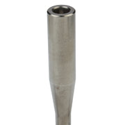 Steel SDS-Max ground rod driver with hollow cylindrical body and tapered end for driving metal rods.