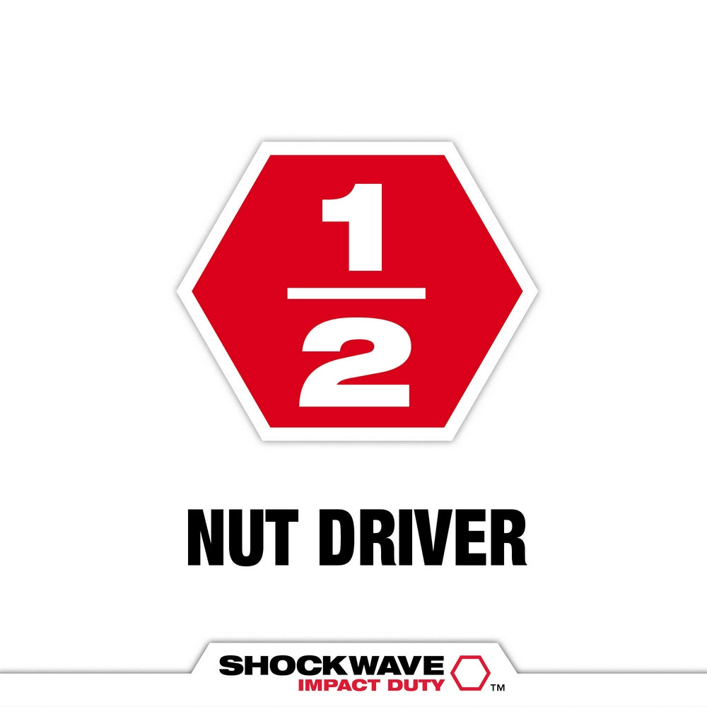 Milwaukee 49-66-4537 Shockwave Impact Duty 1/2" x 2-9/16" Magnetic Nut Driver
