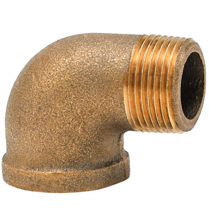 Legend Valve 1/4" Threaded No Lead 90 Street Elbow, FNPT x MNPT in Cast Bronze - 310-041NL