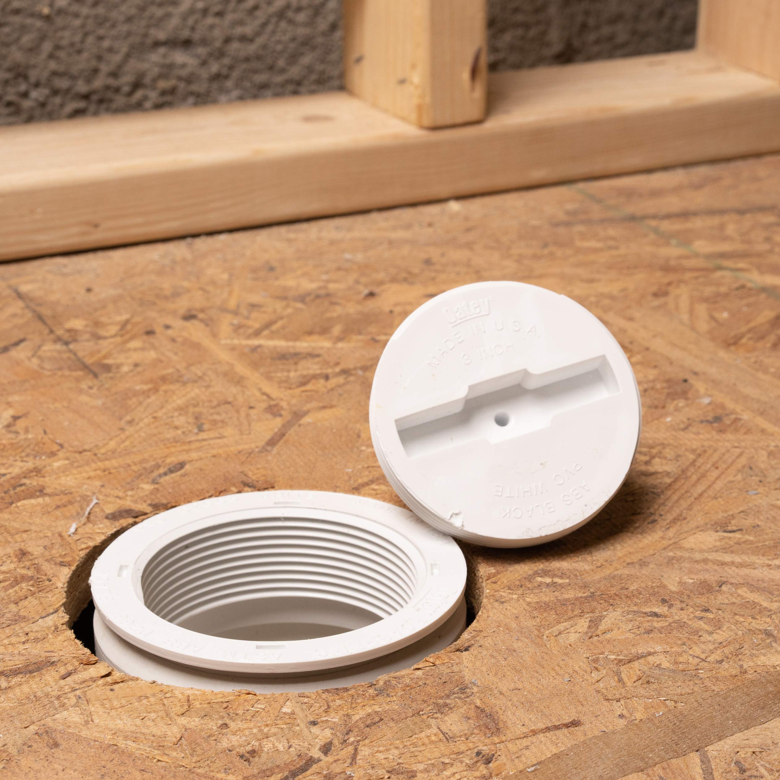 Oatey 4 In. PVC Snap-In Cleanout Assembly in White - 43733