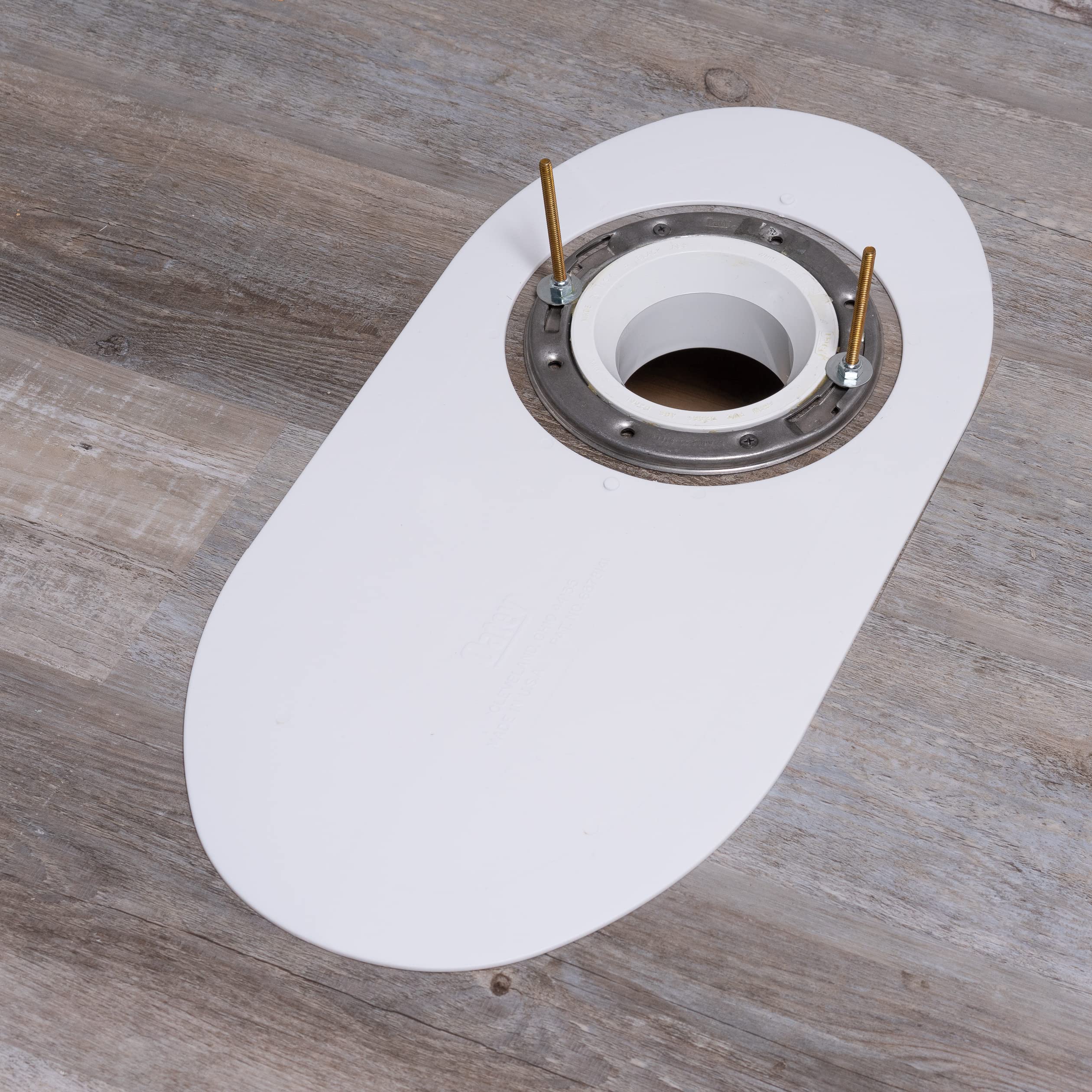 Oatey Round Nose Toilet Base Plate for Floor Sealing in White - 31259