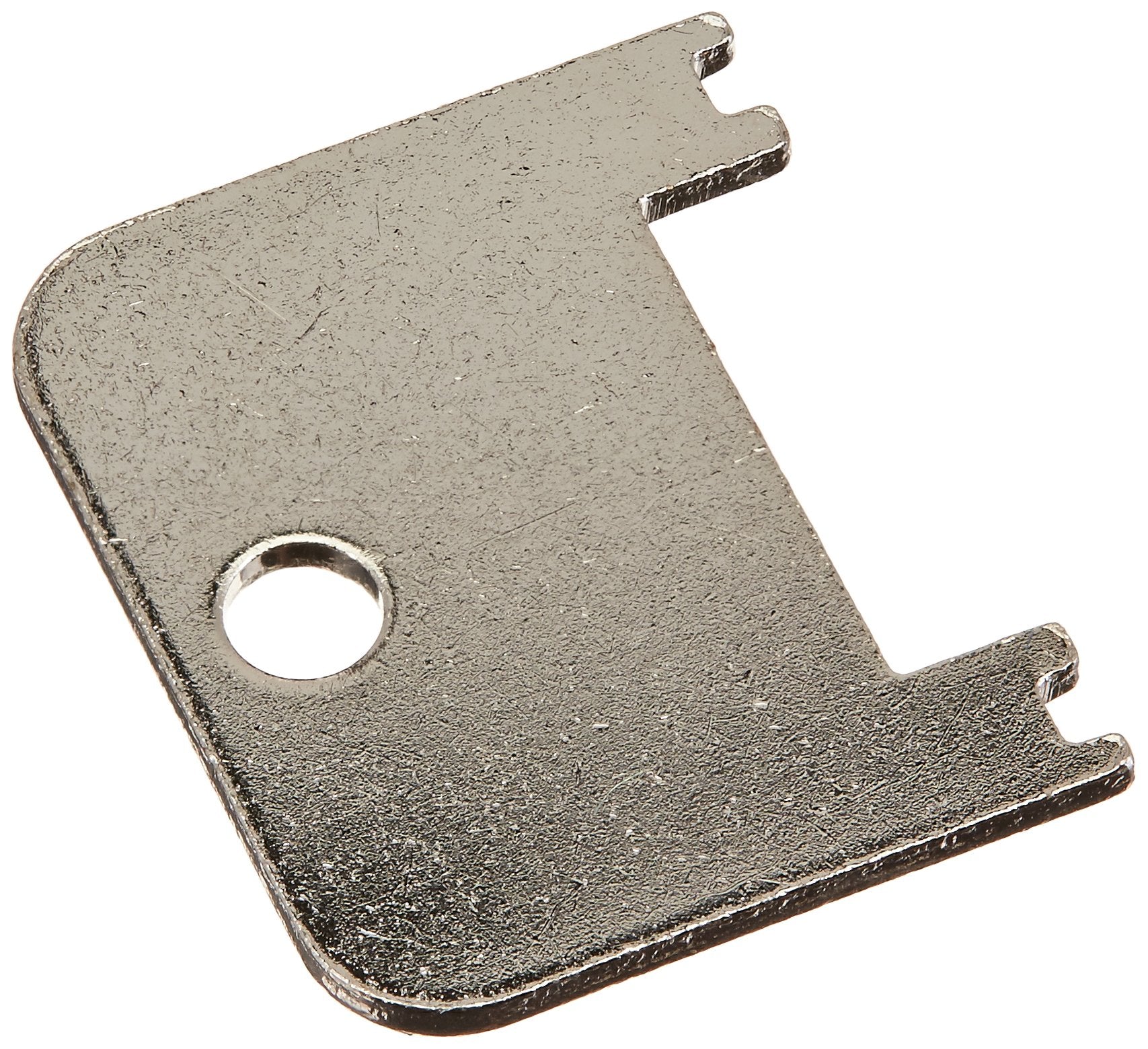 Metal wrench tool with central circular hole and three protruding tabs for aerator installation.