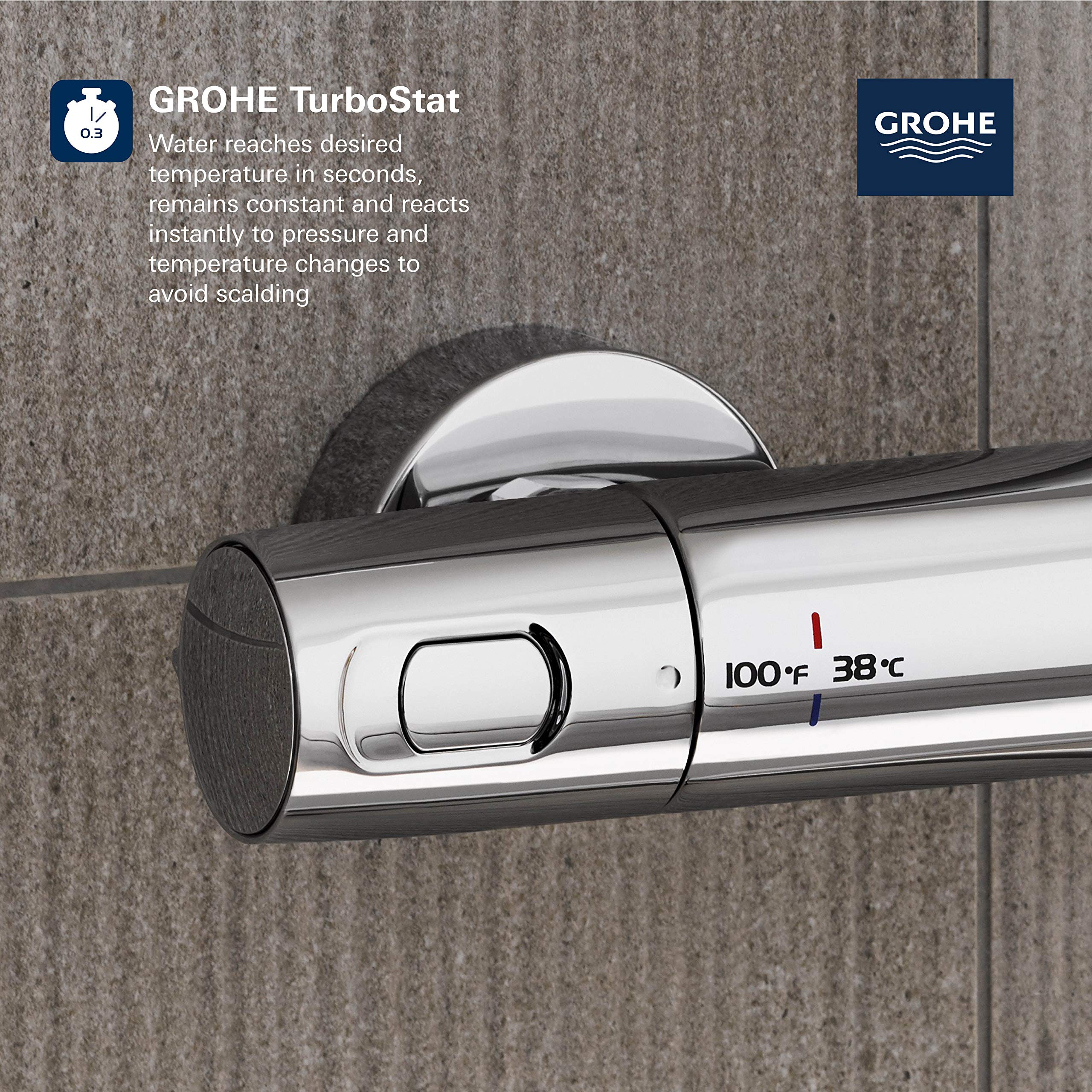 Grohe Euphoria 26726EN0 310 CoolTouch Thermostatic Shower System, 1.75gpm in Grohe Brushed Nickel