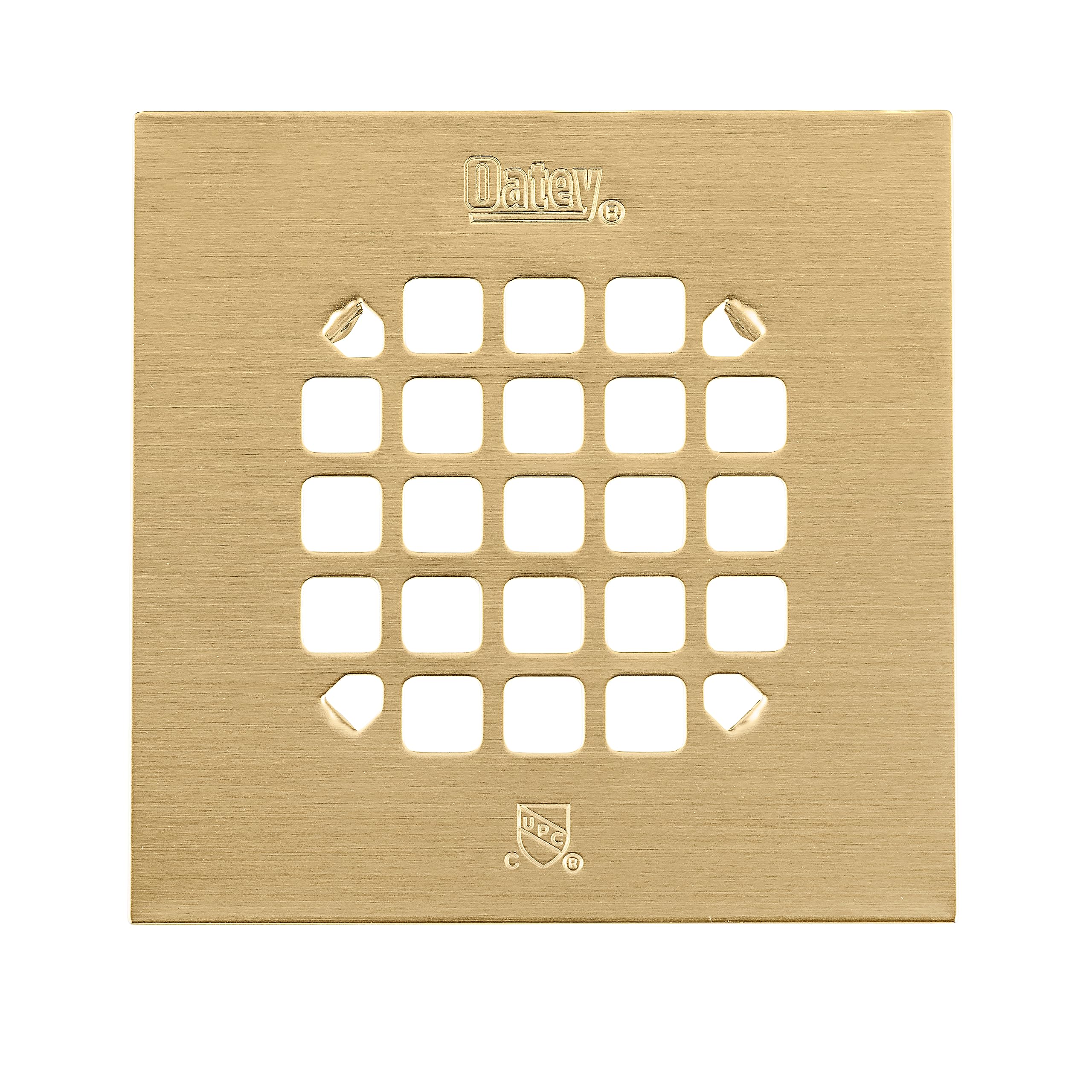 Oatey 4-1/4" Square Snap-Tite Shower Strainer in Brushed Gold - 42361 - 5 pack