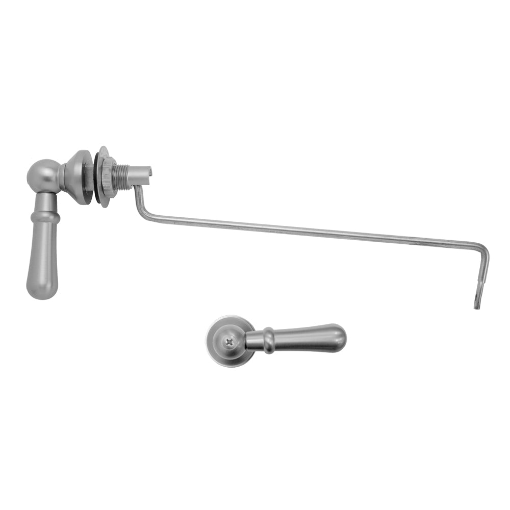 Caramel bronze toilet tank trip lever with ball handle, extended rod, and mounting hardware for TOTO toilets.