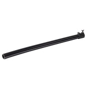 Black cable drive guide hose with ribbed exterior and connector fitting at one end.