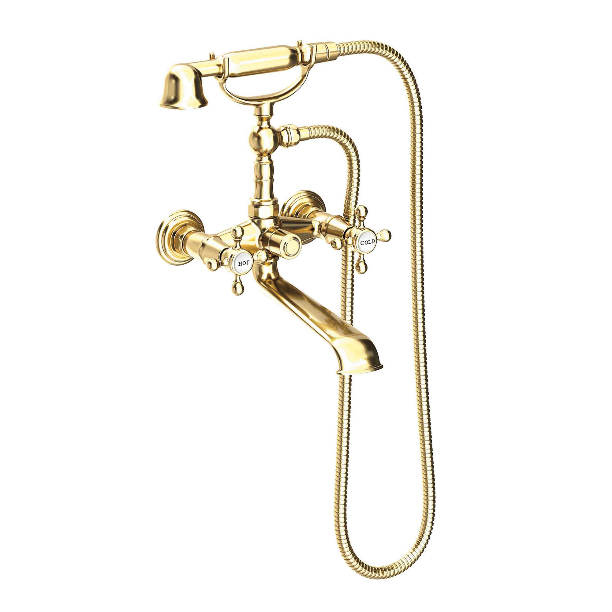 Newport Brass Chesterfield Wall Mounted Widespread Tub Filler with Hand Shower