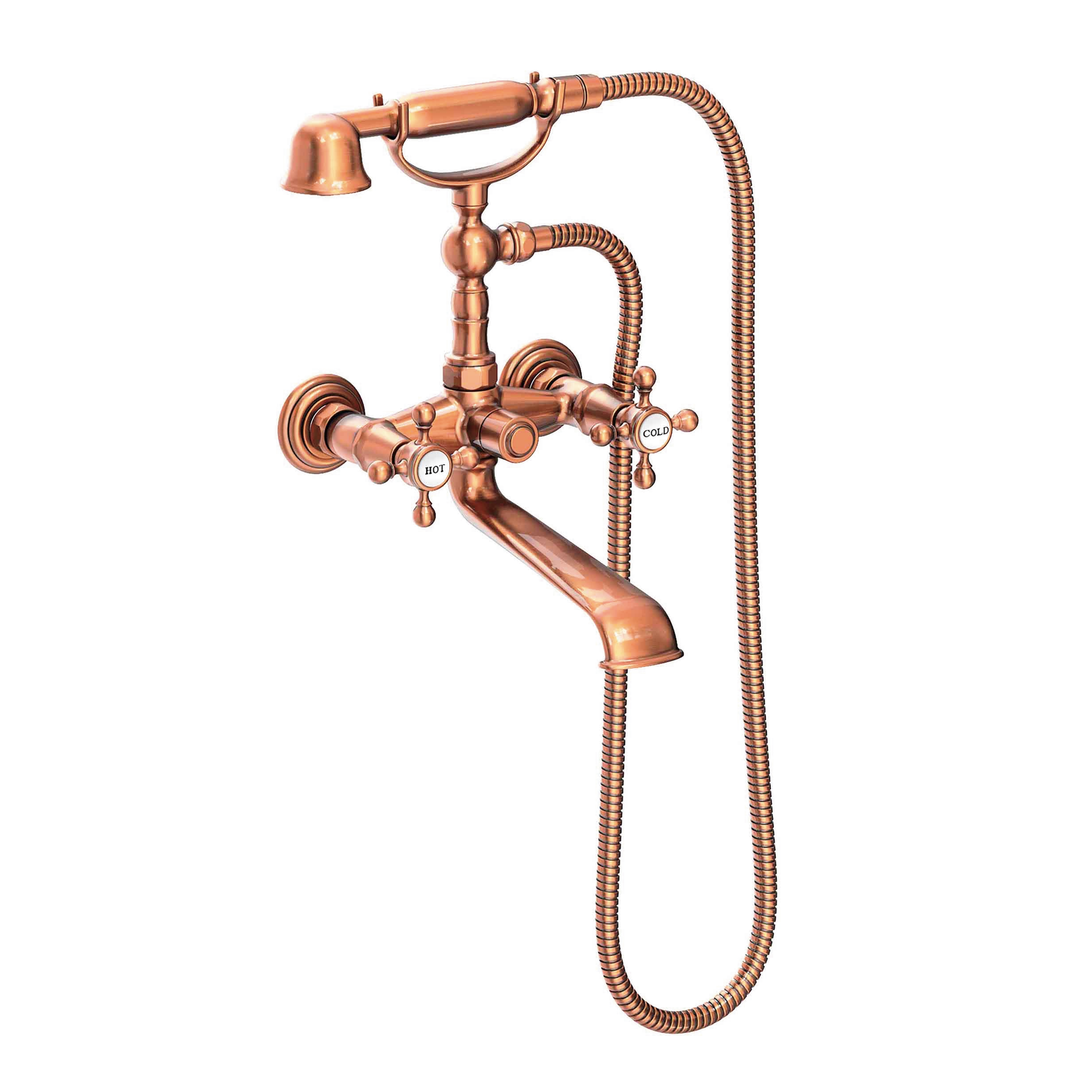 Newport Brass Chesterfield Wall Mounted Widespread Tub Filler with Hand Shower