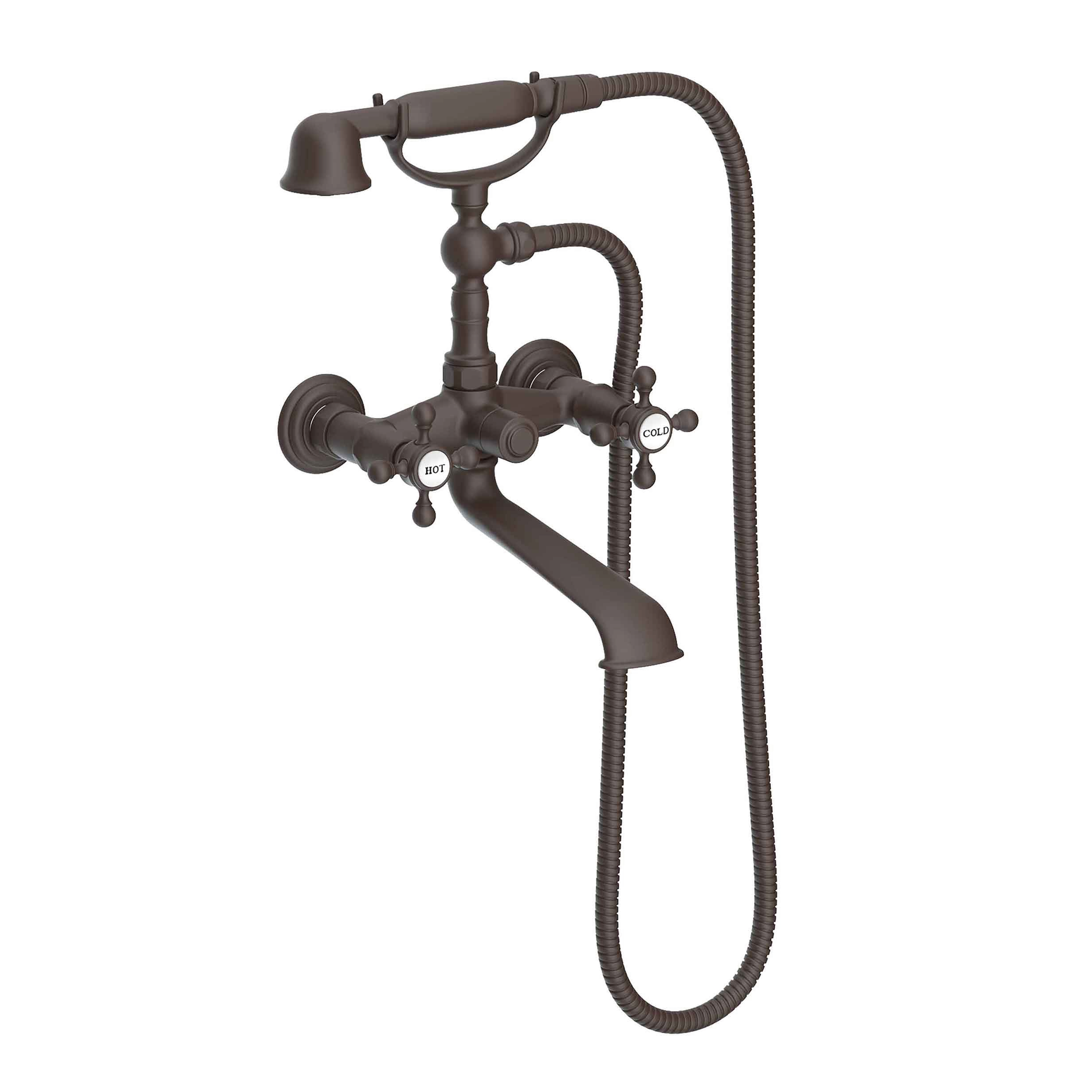 Newport Brass Chesterfield Wall Mounted Widespread Tub Filler with Hand Shower