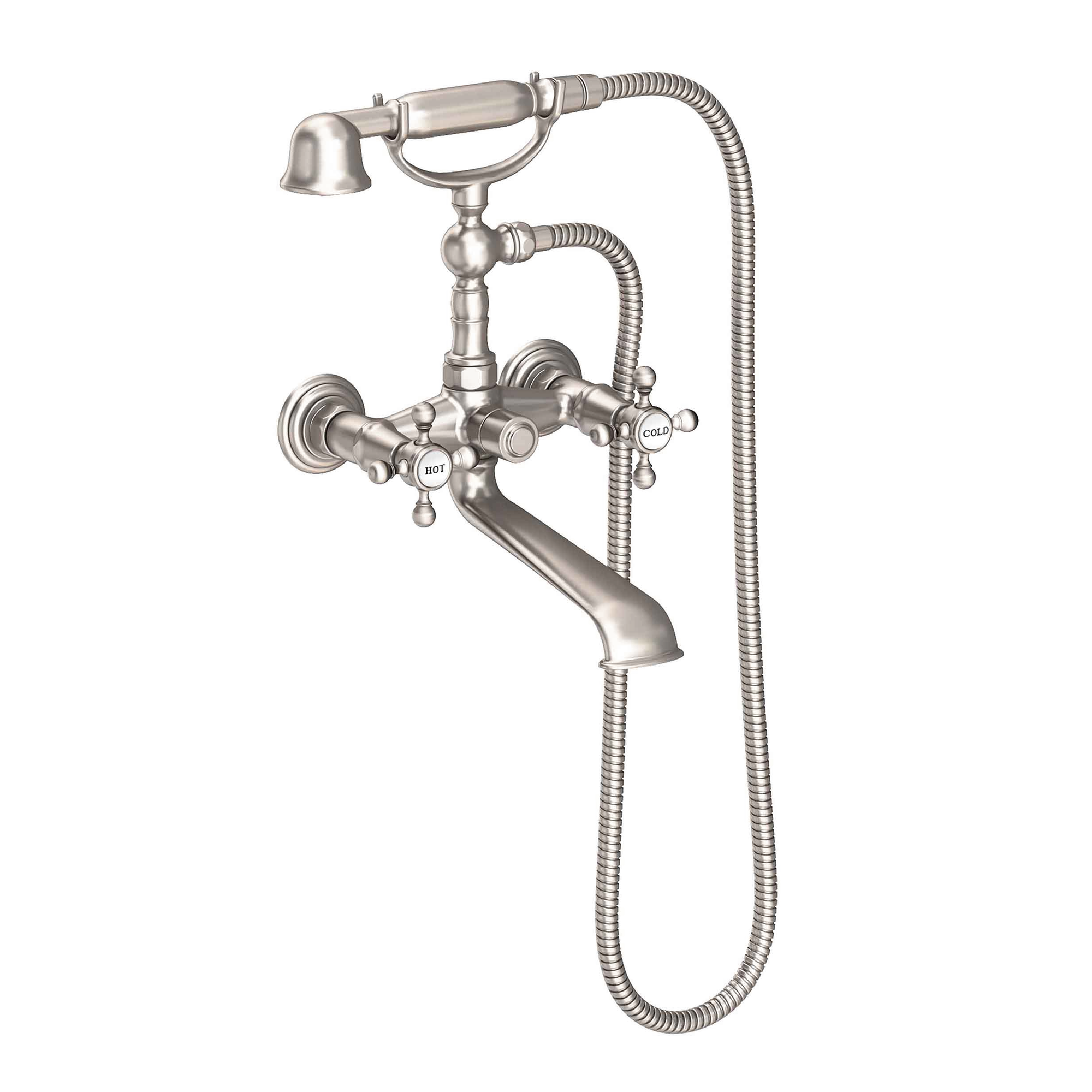 Newport Brass Chesterfield Wall Mounted Widespread Tub Filler with Hand Shower