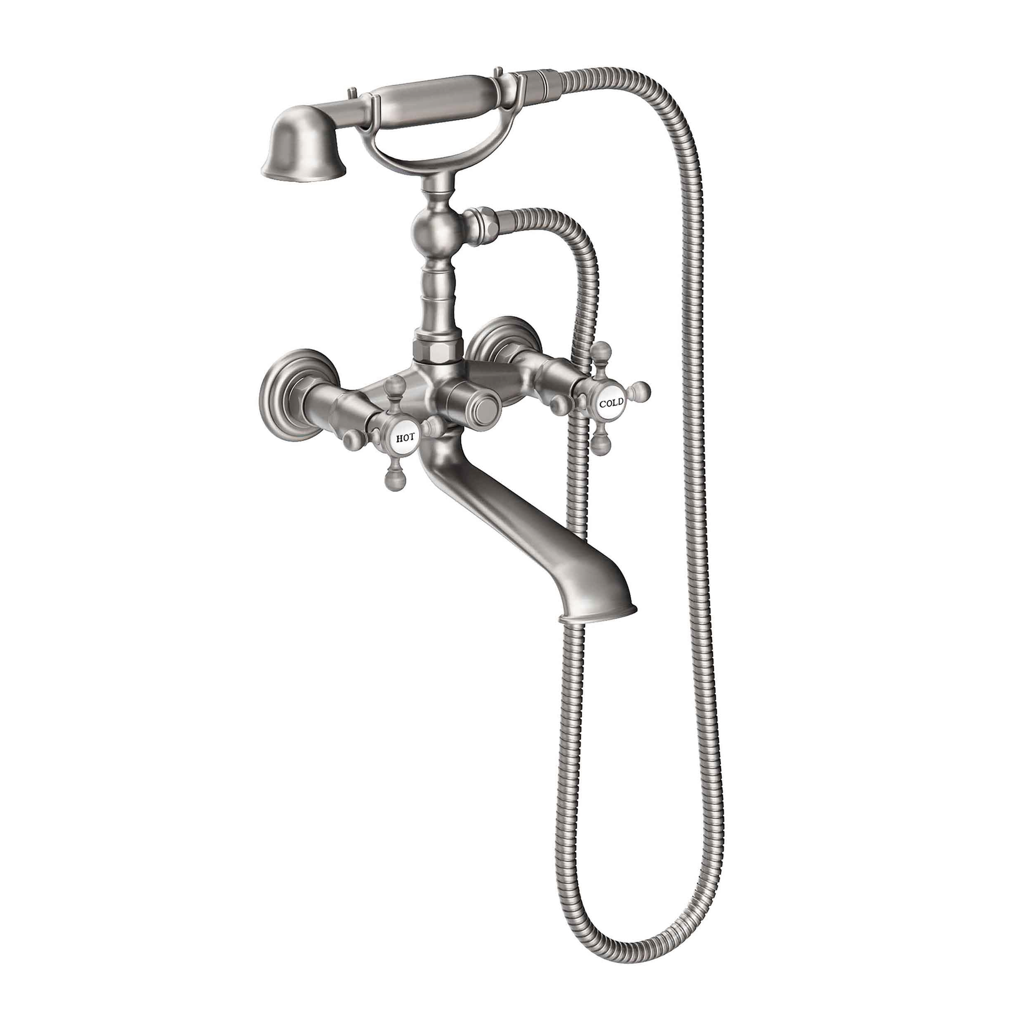 Newport Brass Chesterfield Wall Mounted Widespread Tub Filler with Hand Shower