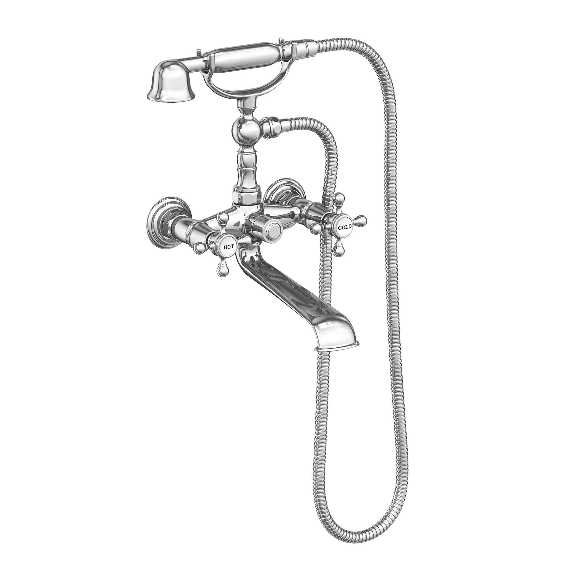 Newport Brass Chesterfield Wall Mounted Widespread Tub Filler with Hand Shower