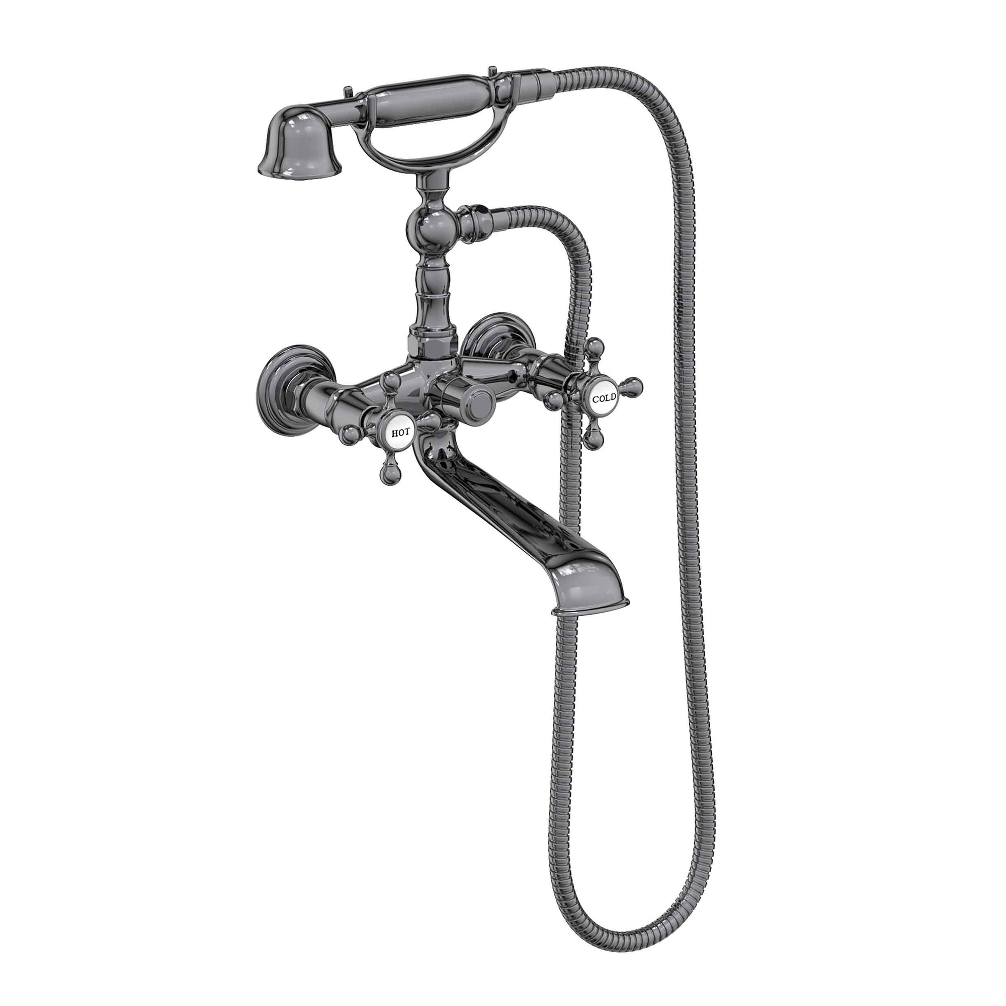 Newport Brass Chesterfield Wall Mounted Widespread Tub Filler with Hand Shower