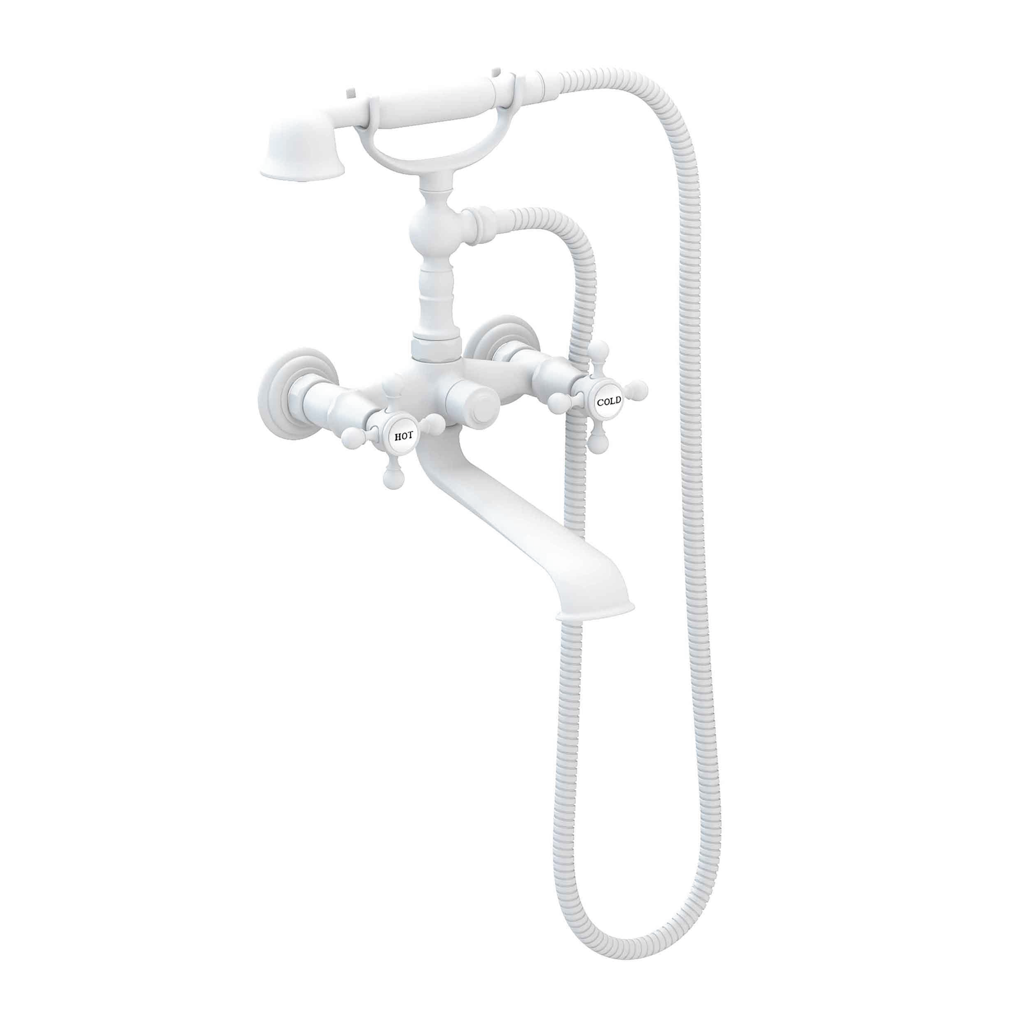 Newport Brass Chesterfield Wall Mounted Widespread Tub Filler with Hand Shower
