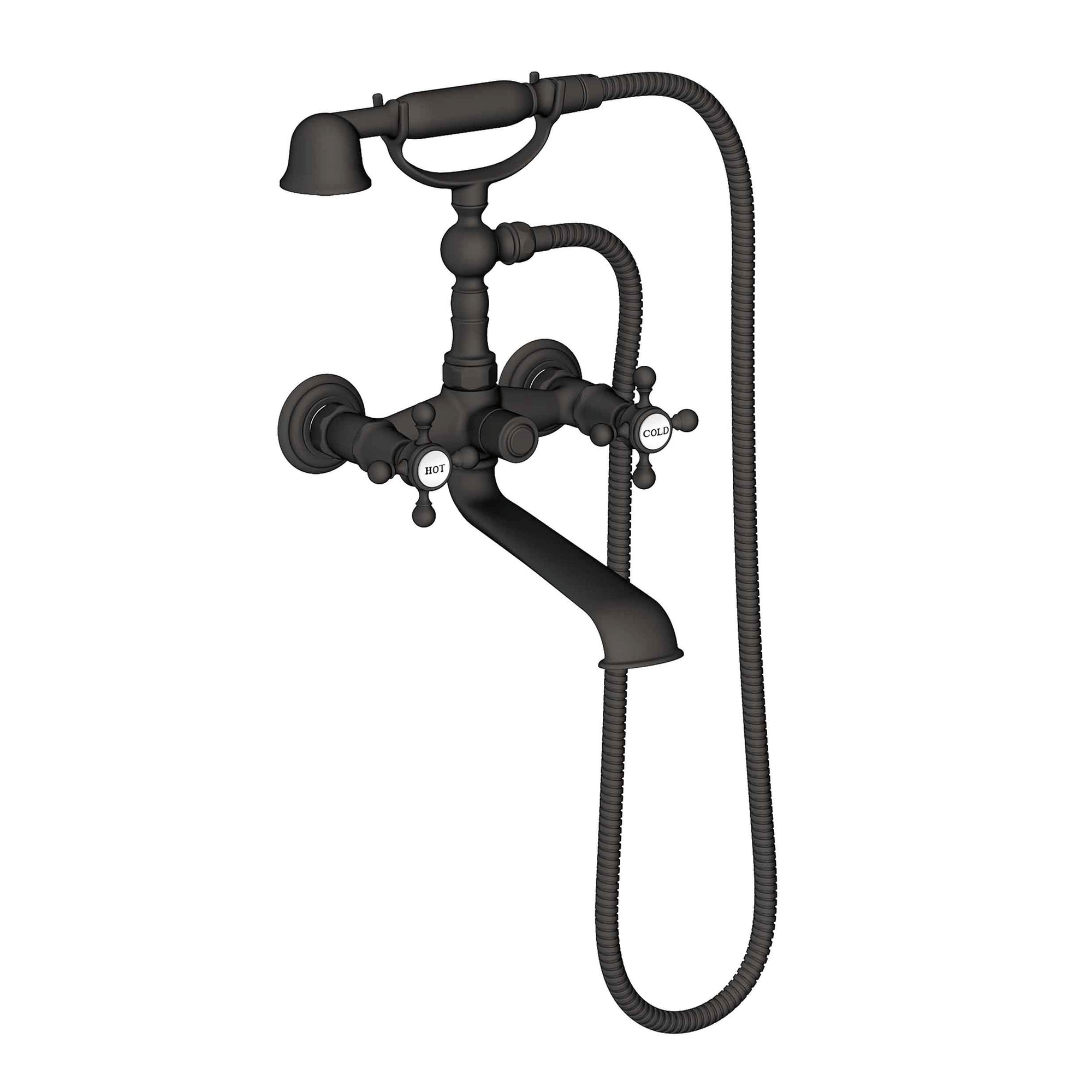 Newport Brass Chesterfield Wall Mounted Widespread Tub Filler with Hand Shower