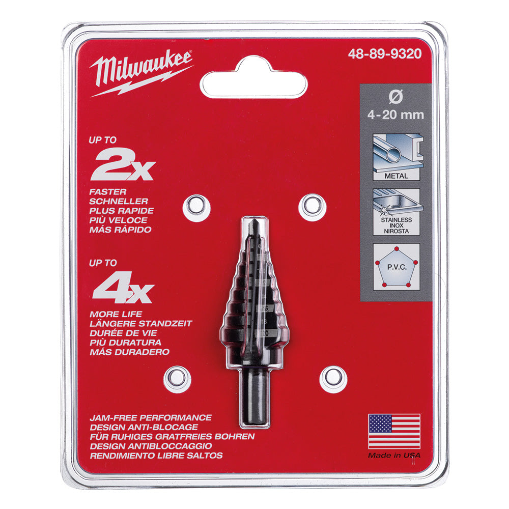 Milwaukee 48-89-9320 Step Drill Bit 4MM-20MM
