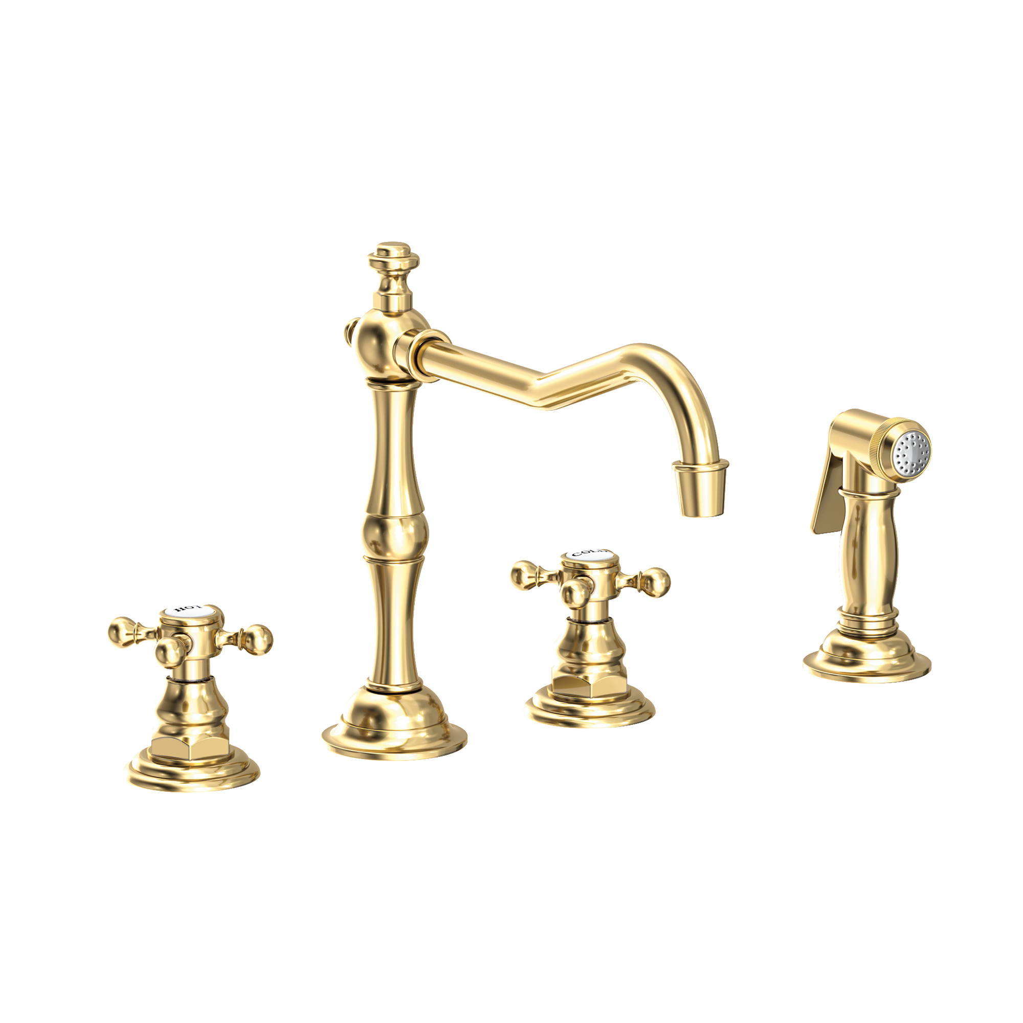 Newport Brass Chesterfield 1.8 GPM Widespread Kitchen Faucet with Side Spray