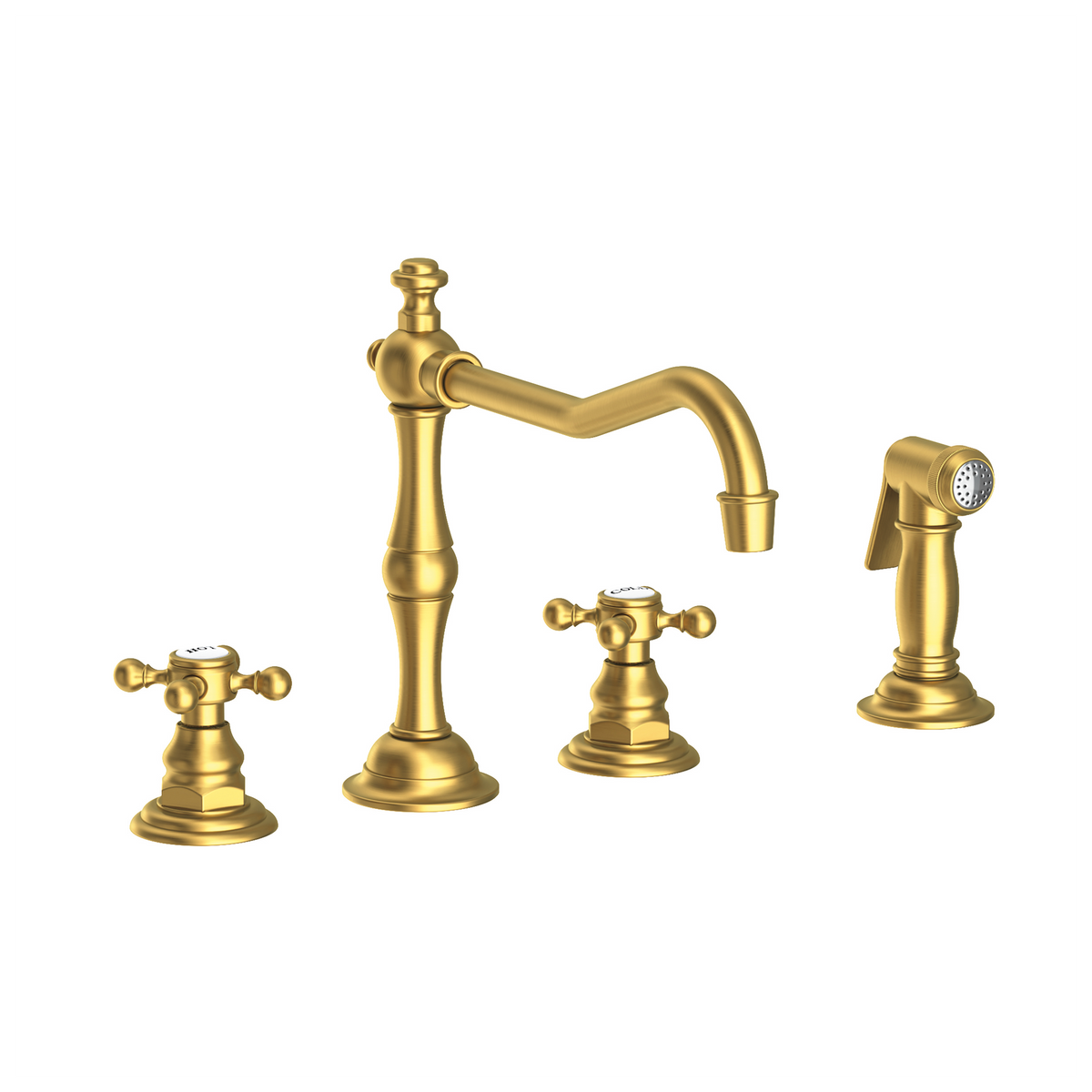 Newport Brass Chesterfield 1.8 GPM Widespread Kitchen Faucet with Side Spray
