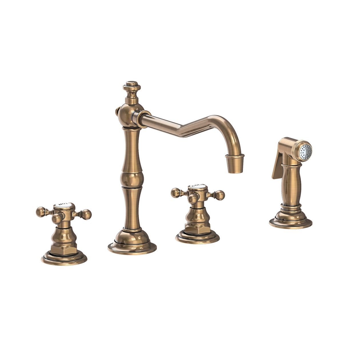 Newport Brass Chesterfield 1.8 GPM Widespread Kitchen Faucet with Side Spray