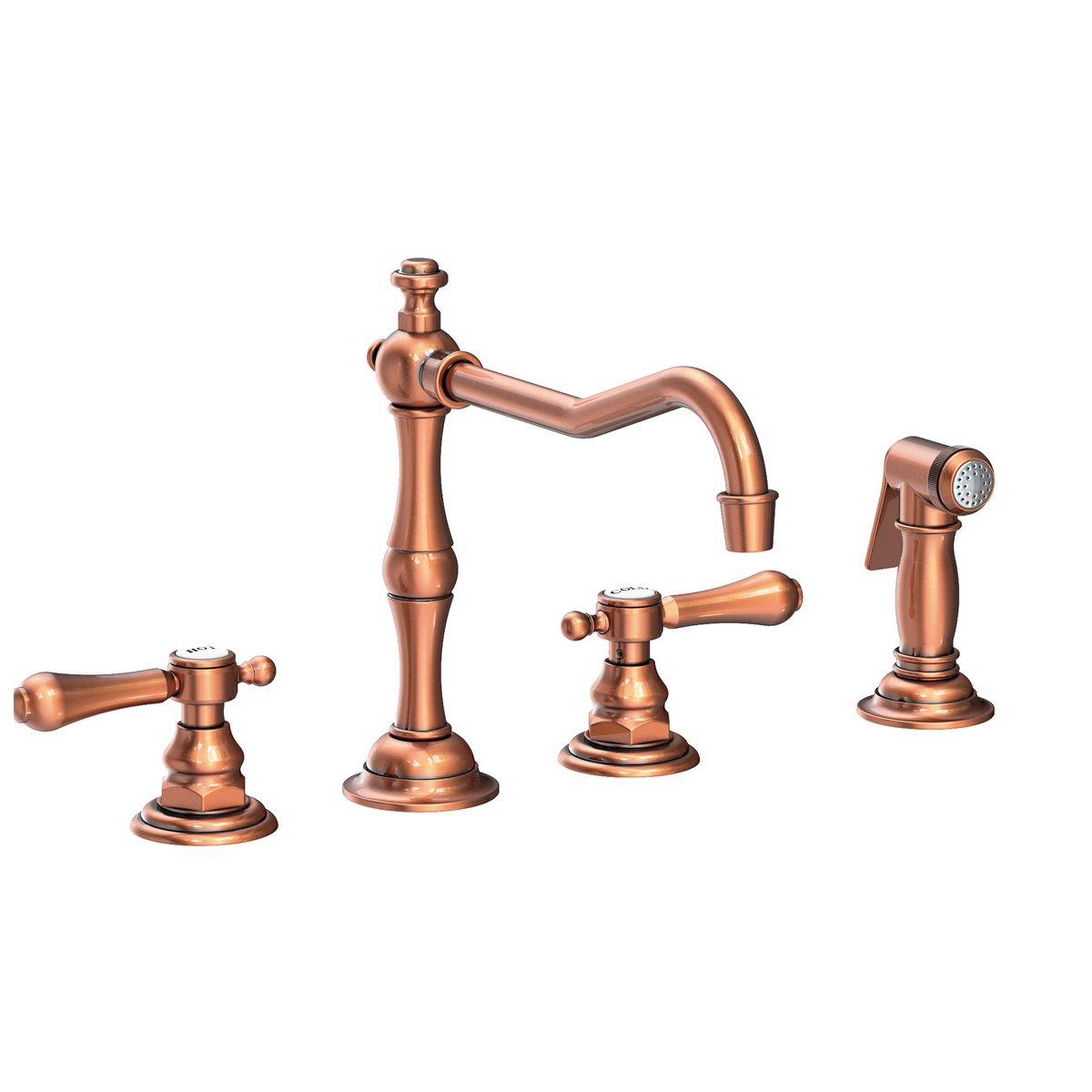 Newport Brass Chesterfield 1.8 GPM Widespread Kitchen Faucet with Side Spray