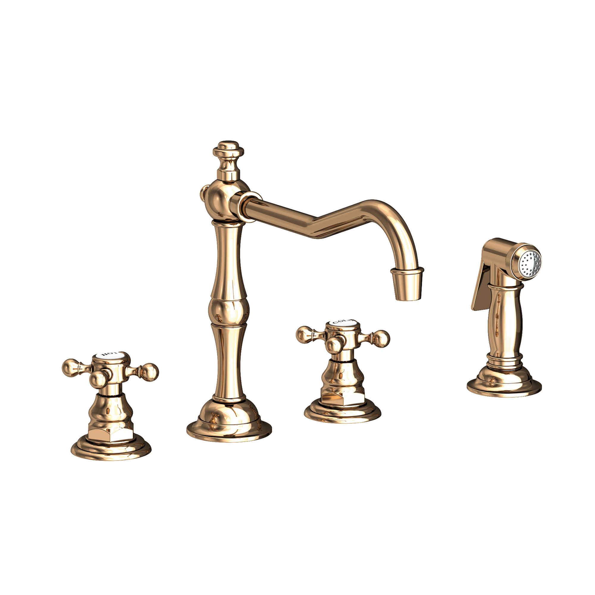 Newport Brass Chesterfield 1.8 GPM Widespread Kitchen Faucet with Side Spray