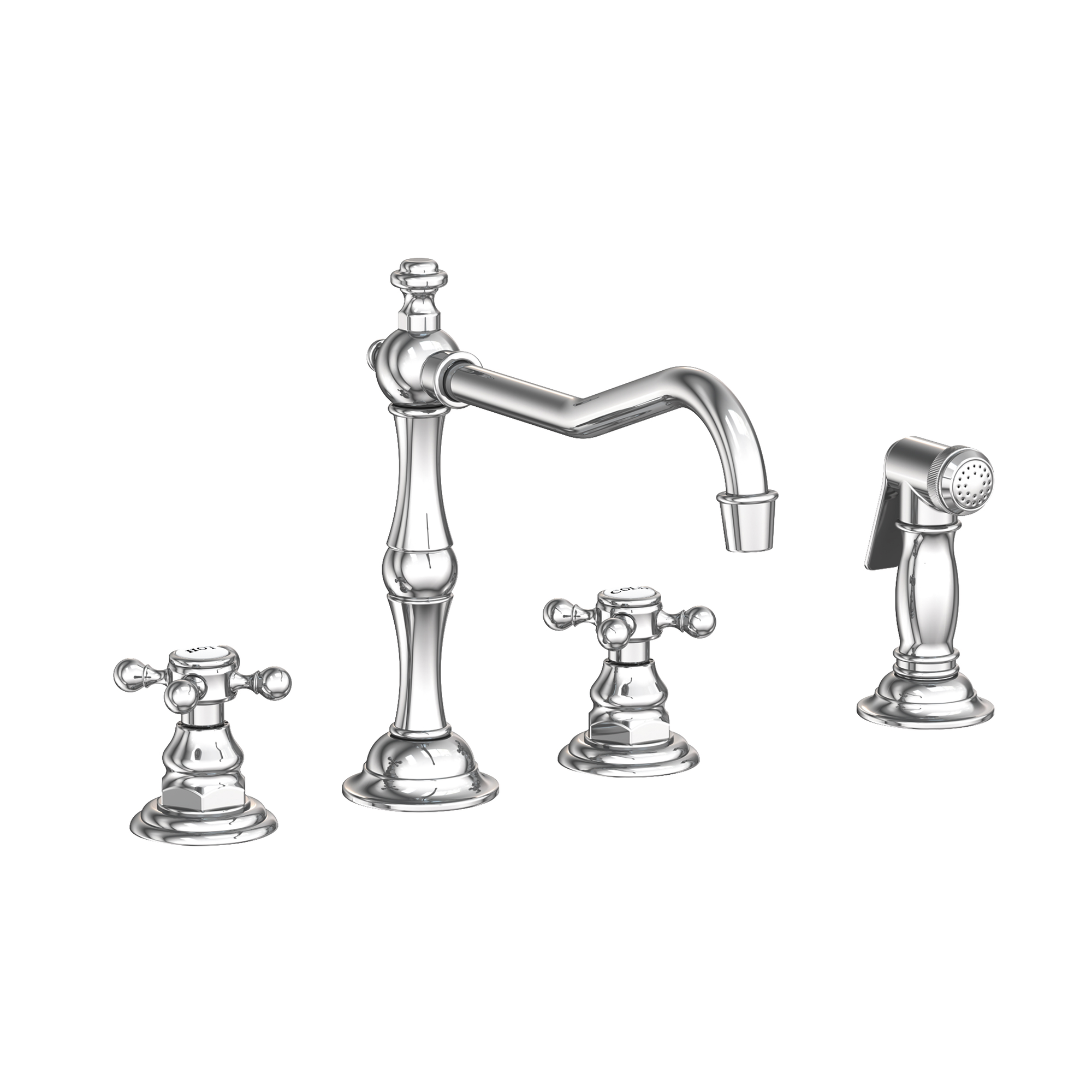 Newport Brass Chesterfield 1.8 GPM Widespread Kitchen Faucet with Side Spray