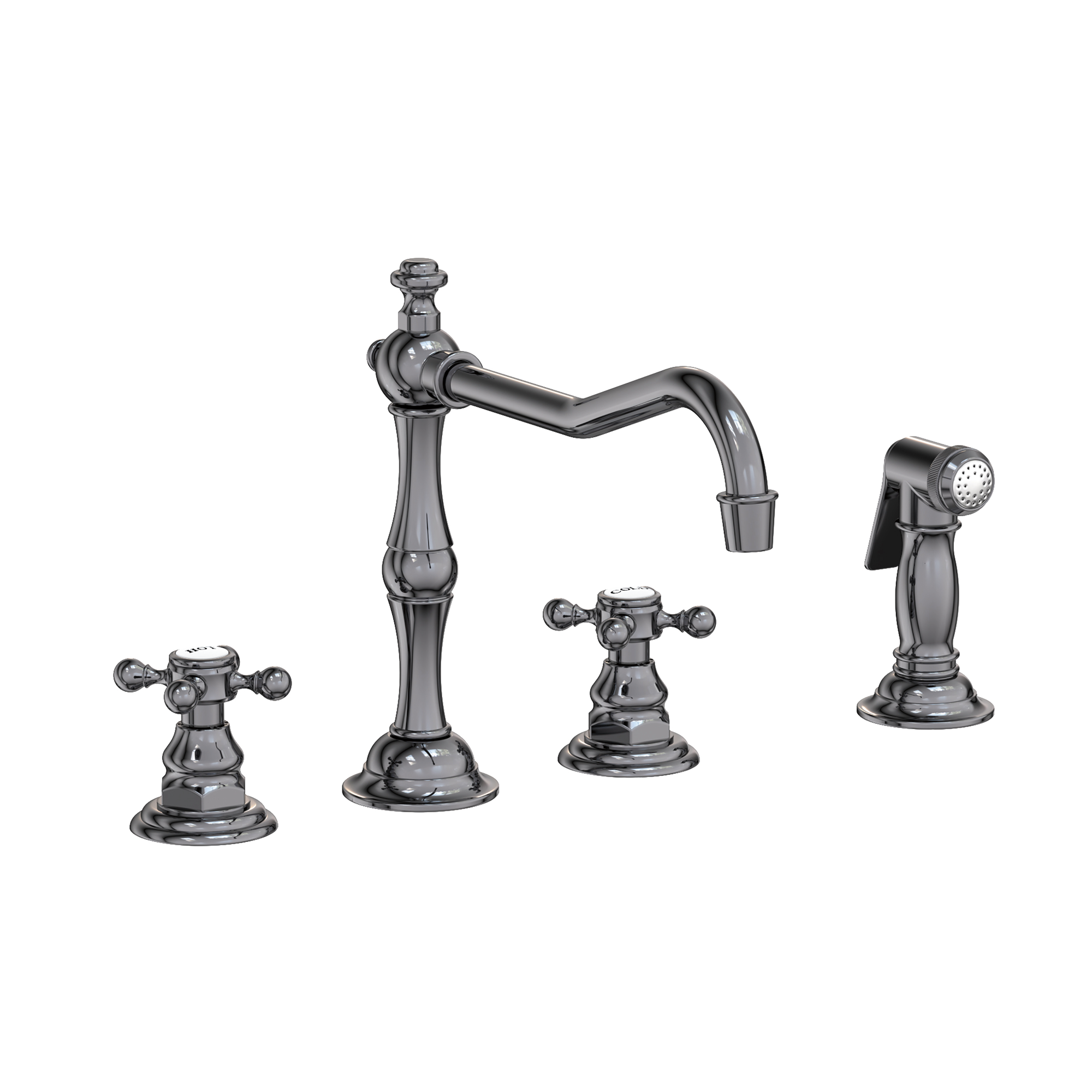 Newport Brass Chesterfield 1.8 GPM Widespread Kitchen Faucet with Side Spray