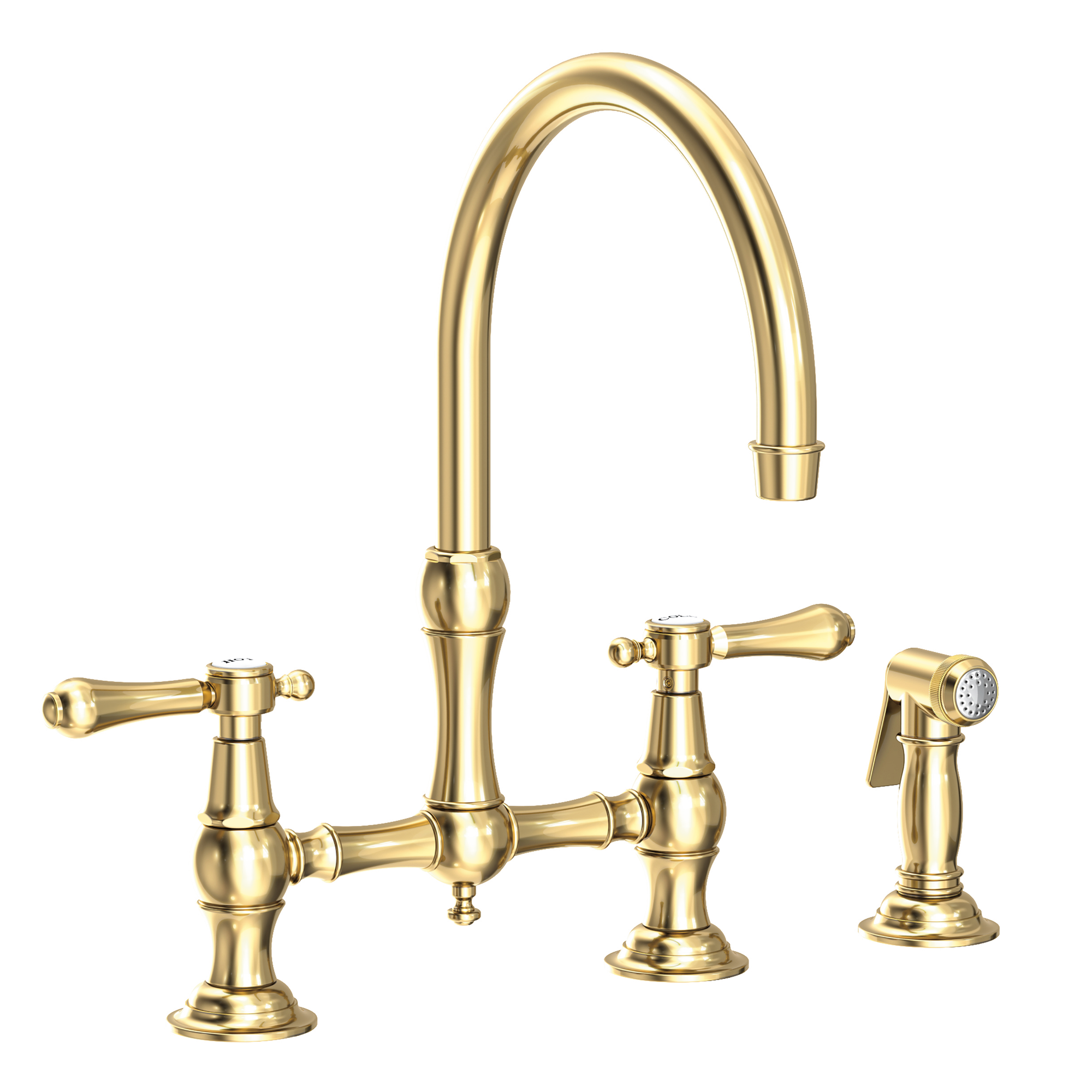 Newport Brass Chesterfield 1.8 GPM Widespread Kitchen Bridge Faucet with Side Spray