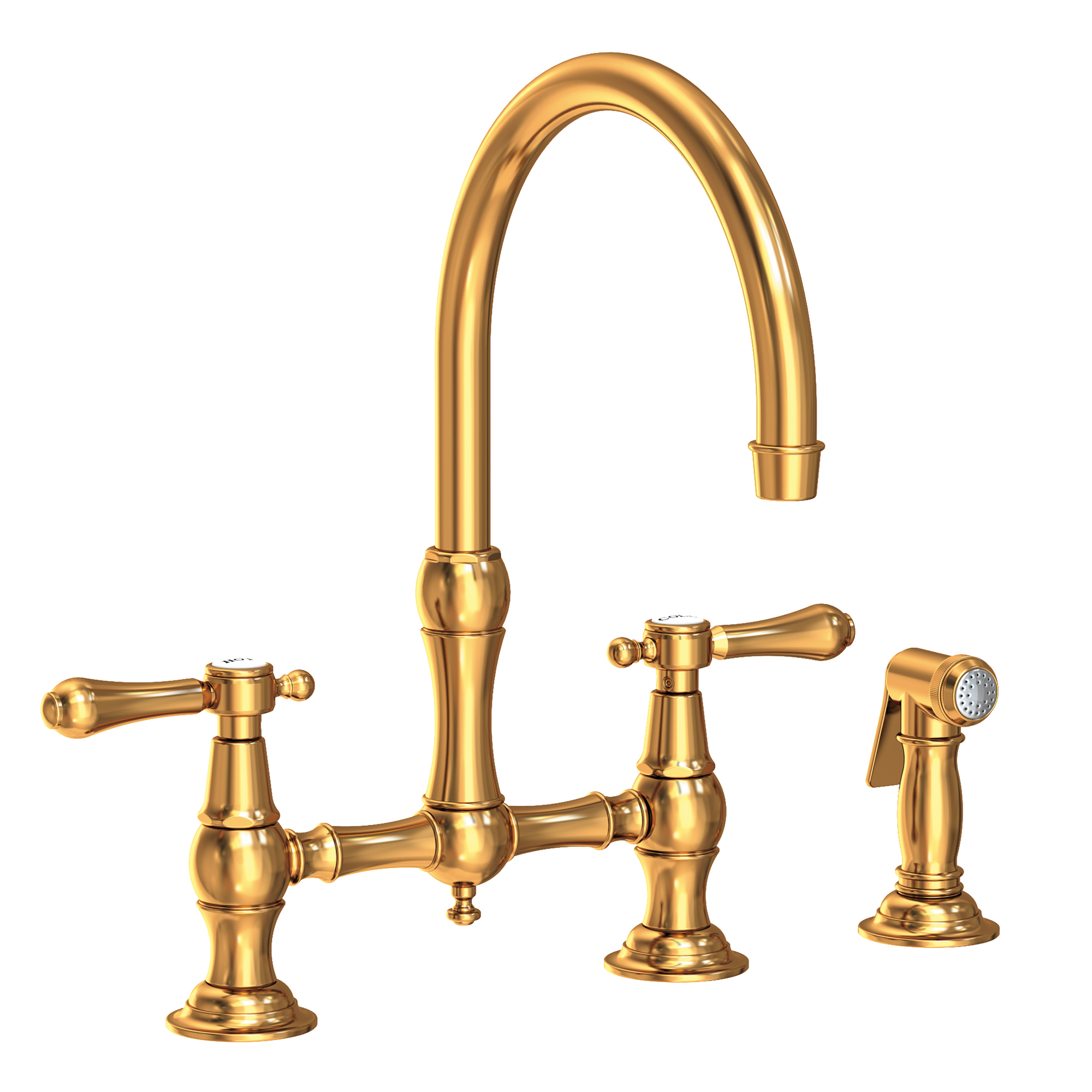 Newport Brass Chesterfield 1.8 GPM Widespread Kitchen Bridge Faucet with Side Spray