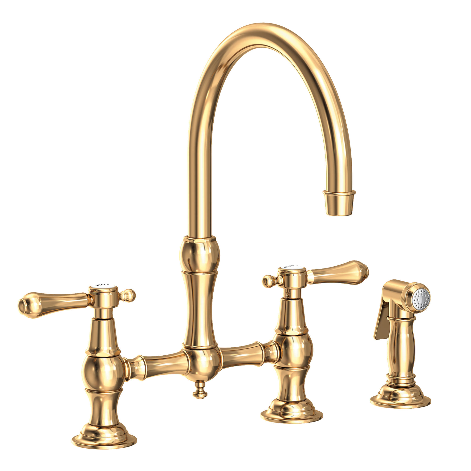 Newport Brass Chesterfield 1.8 GPM Widespread Kitchen Bridge Faucet with Side Spray
