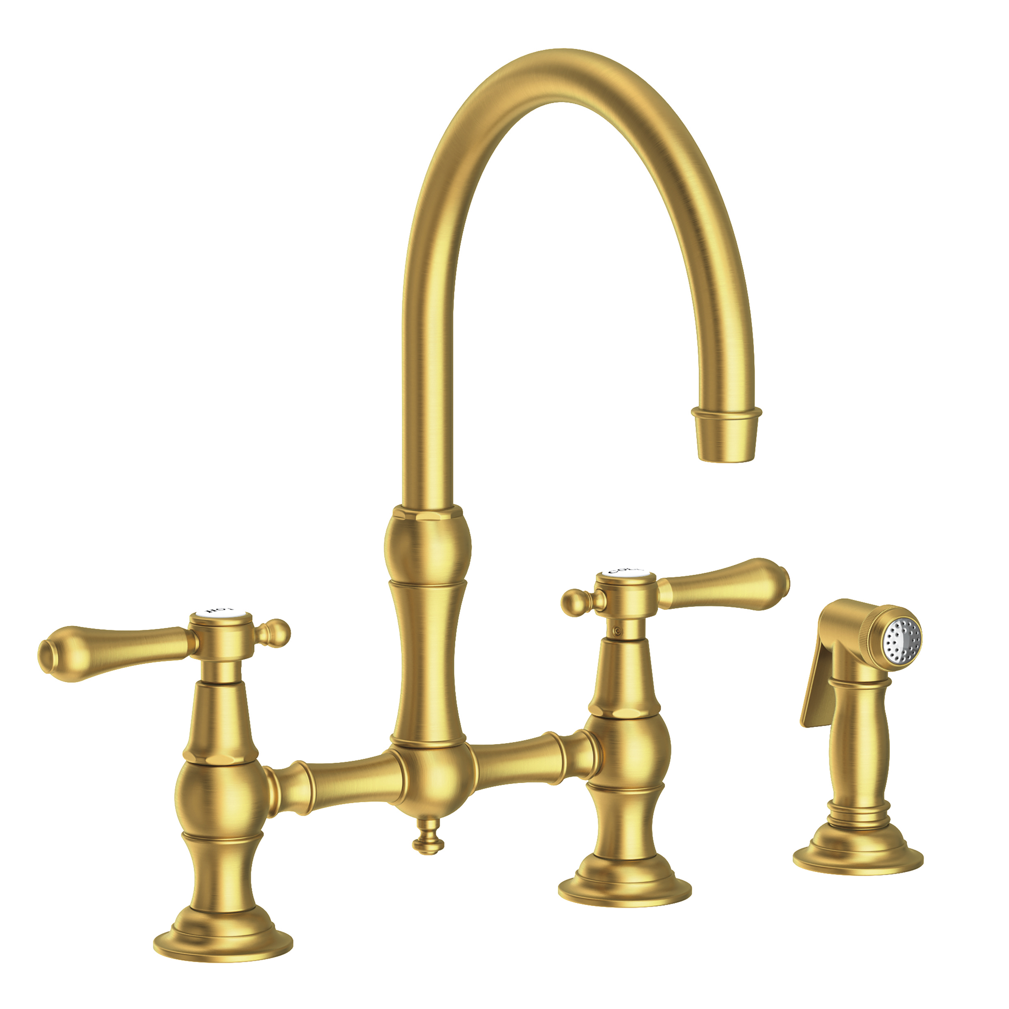 Newport Brass Chesterfield 1.8 GPM Widespread Kitchen Bridge Faucet with Side Spray