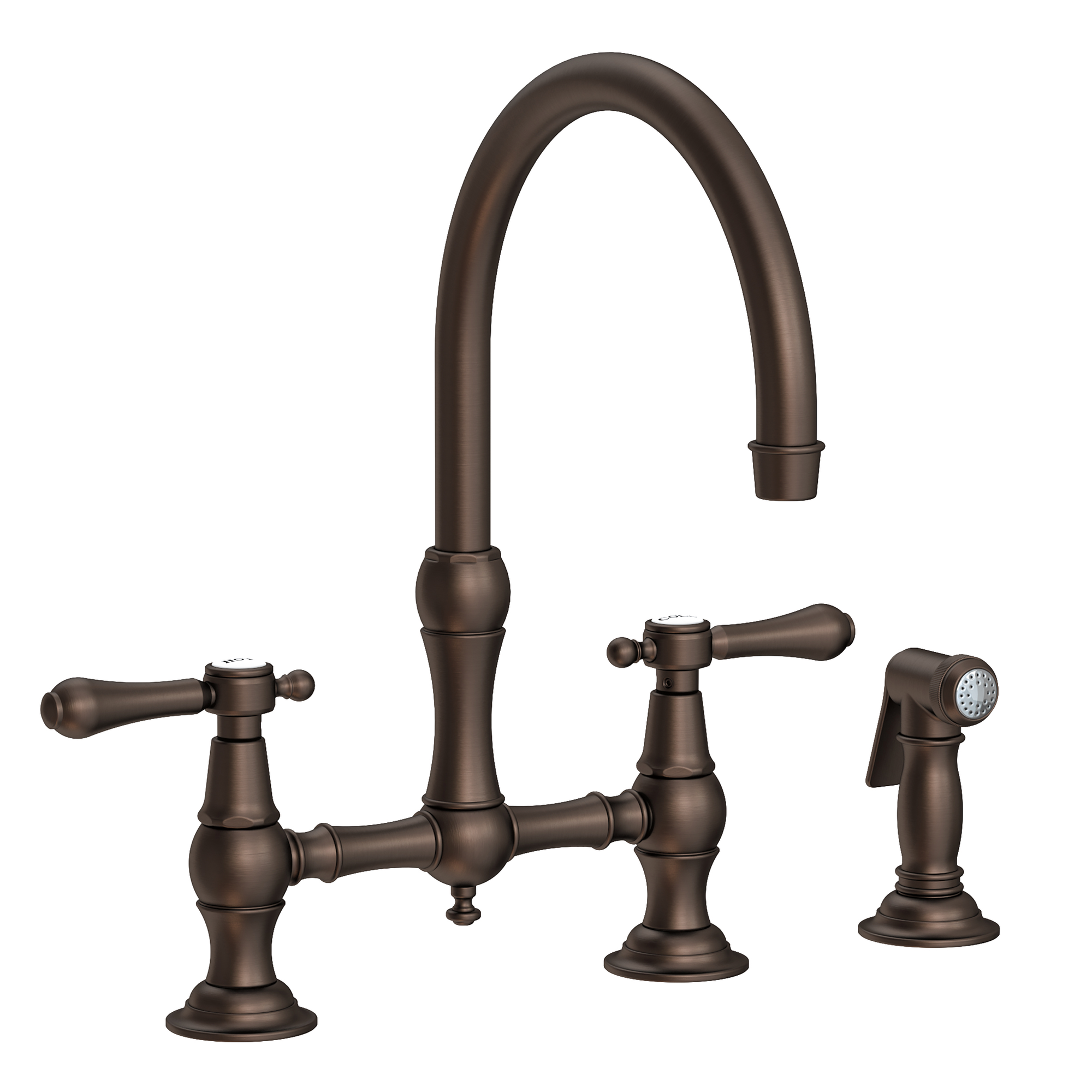 Newport Brass Chesterfield 1.8 GPM Widespread Kitchen Bridge Faucet with Side Spray