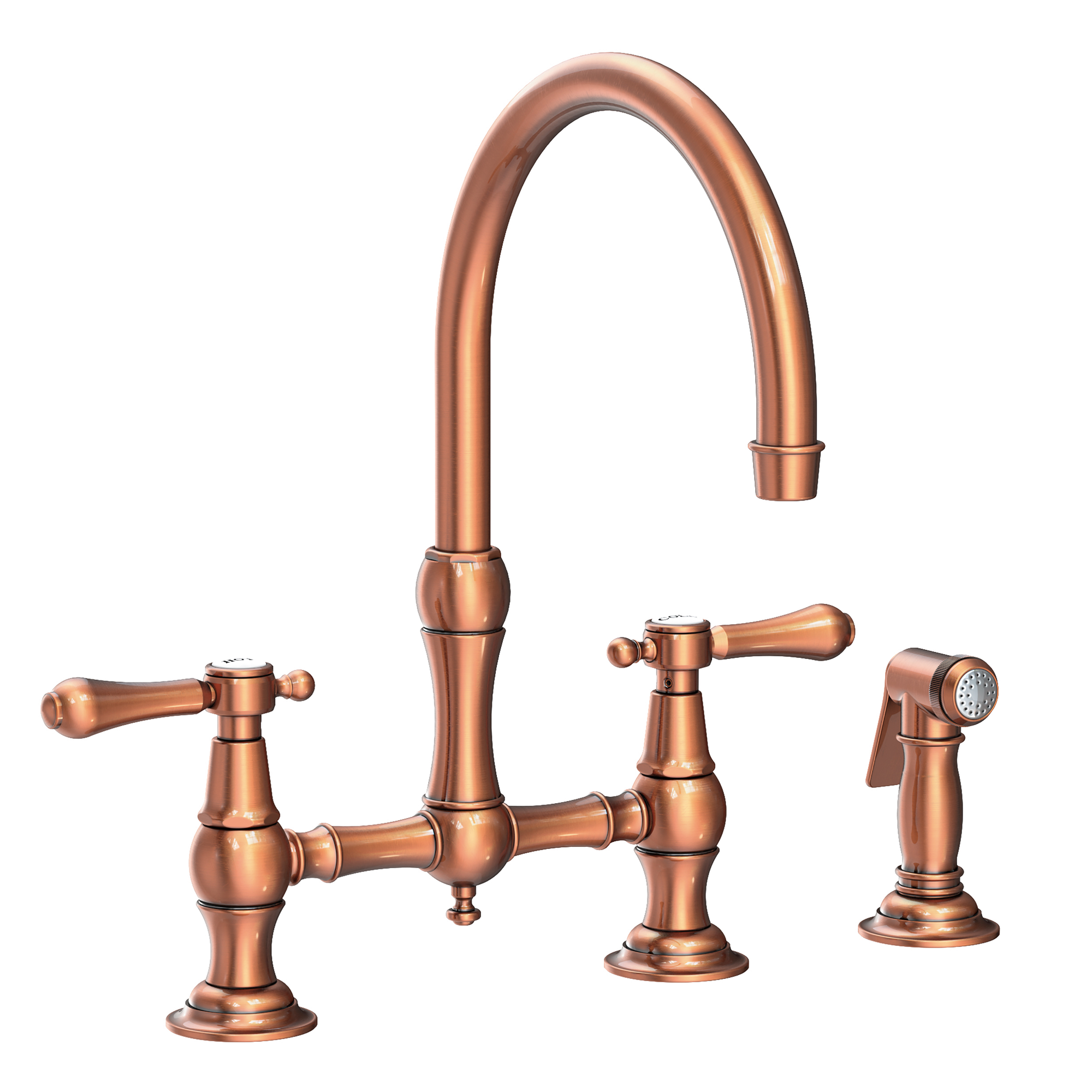Newport Brass Chesterfield 1.8 GPM Widespread Kitchen Bridge Faucet with Side Spray