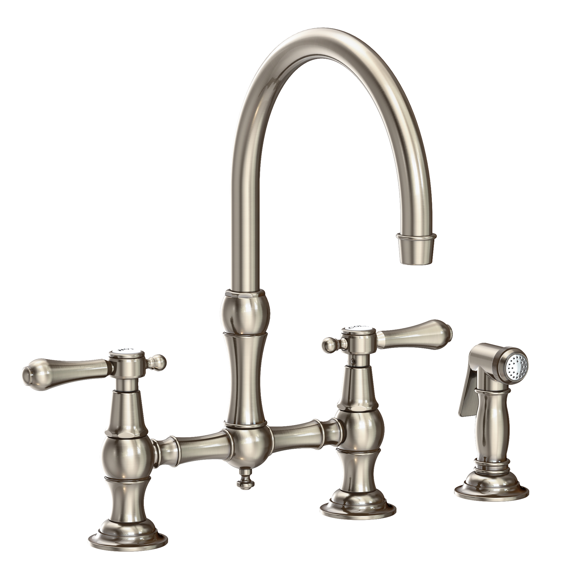 Newport Brass Chesterfield 1.8 GPM Widespread Kitchen Bridge Faucet with Side Spray