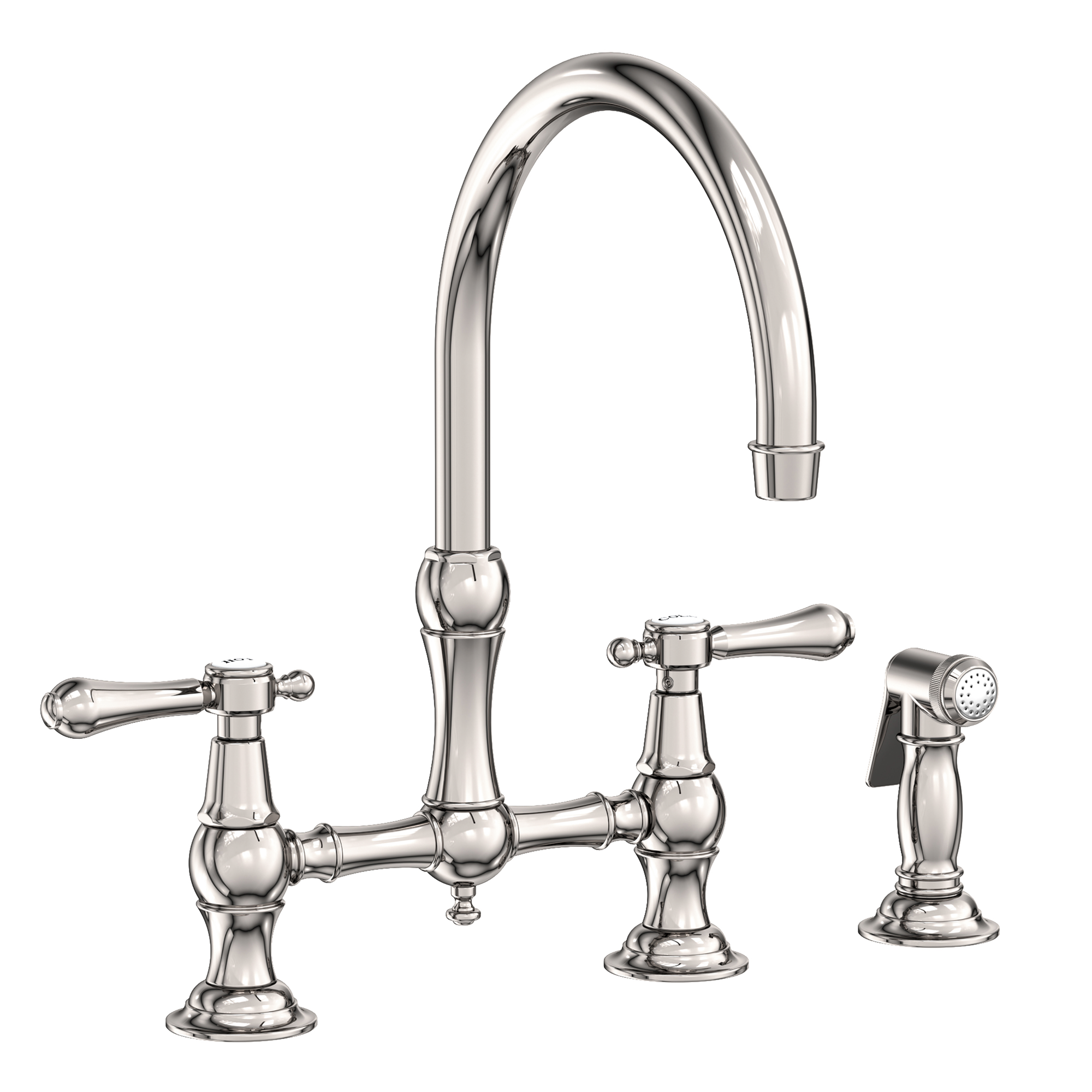 Newport Brass Chesterfield 1.8 GPM Widespread Kitchen Bridge Faucet with Side Spray