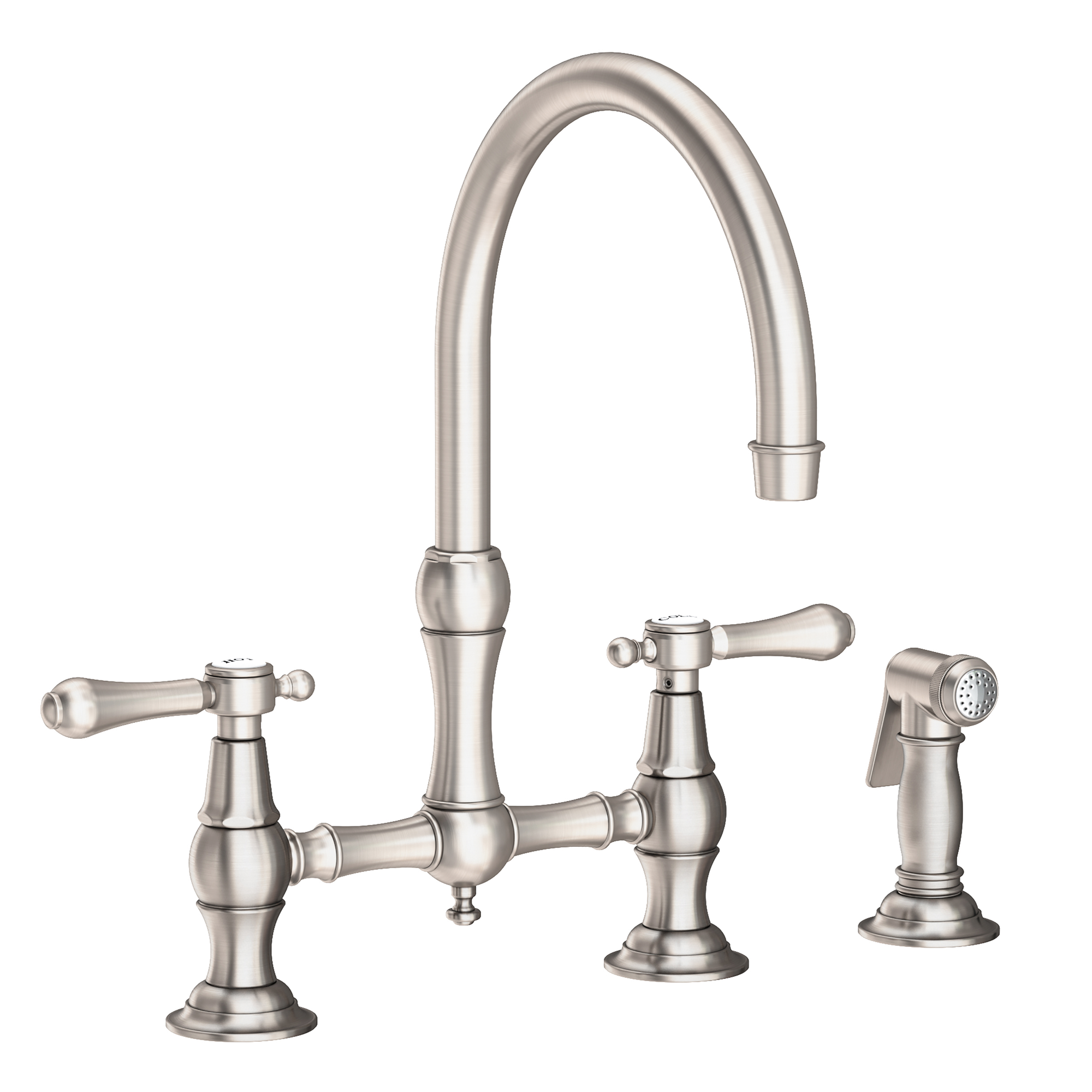 Newport Brass Chesterfield 1.8 GPM Widespread Kitchen Bridge Faucet with Side Spray