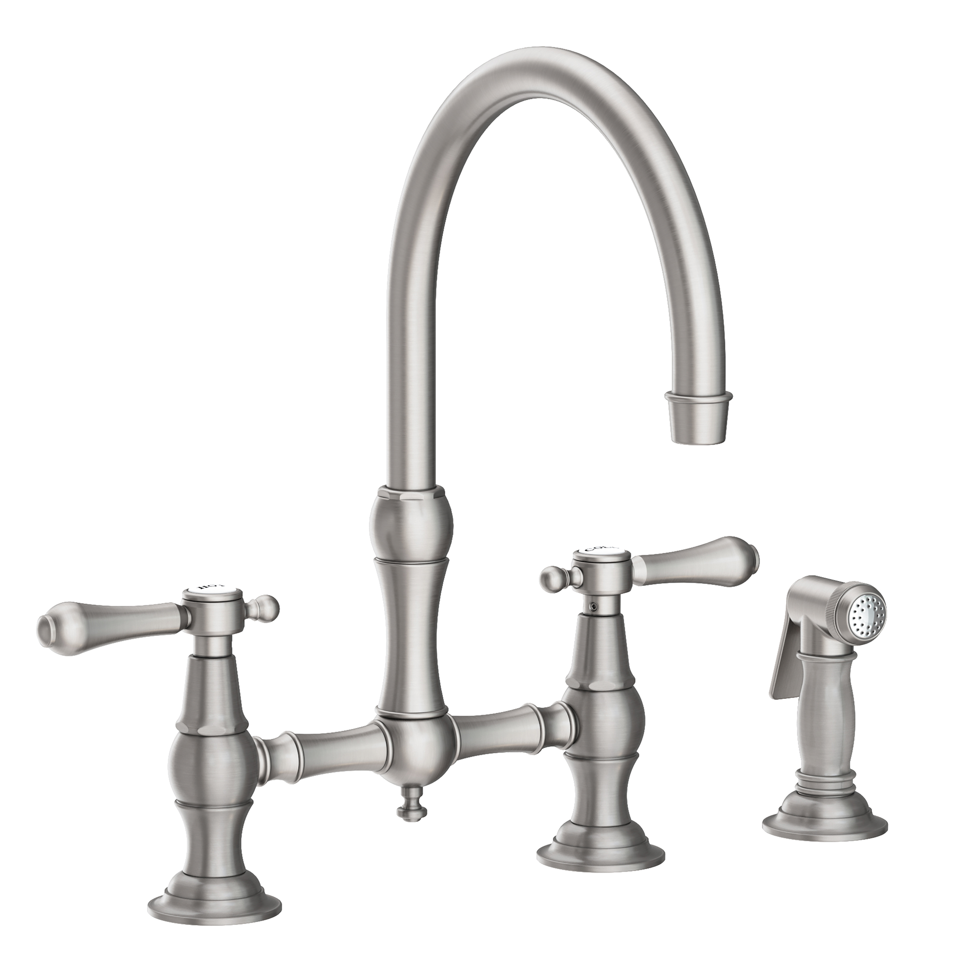 Newport Brass Chesterfield 1.8 GPM Widespread Kitchen Bridge Faucet with Side Spray