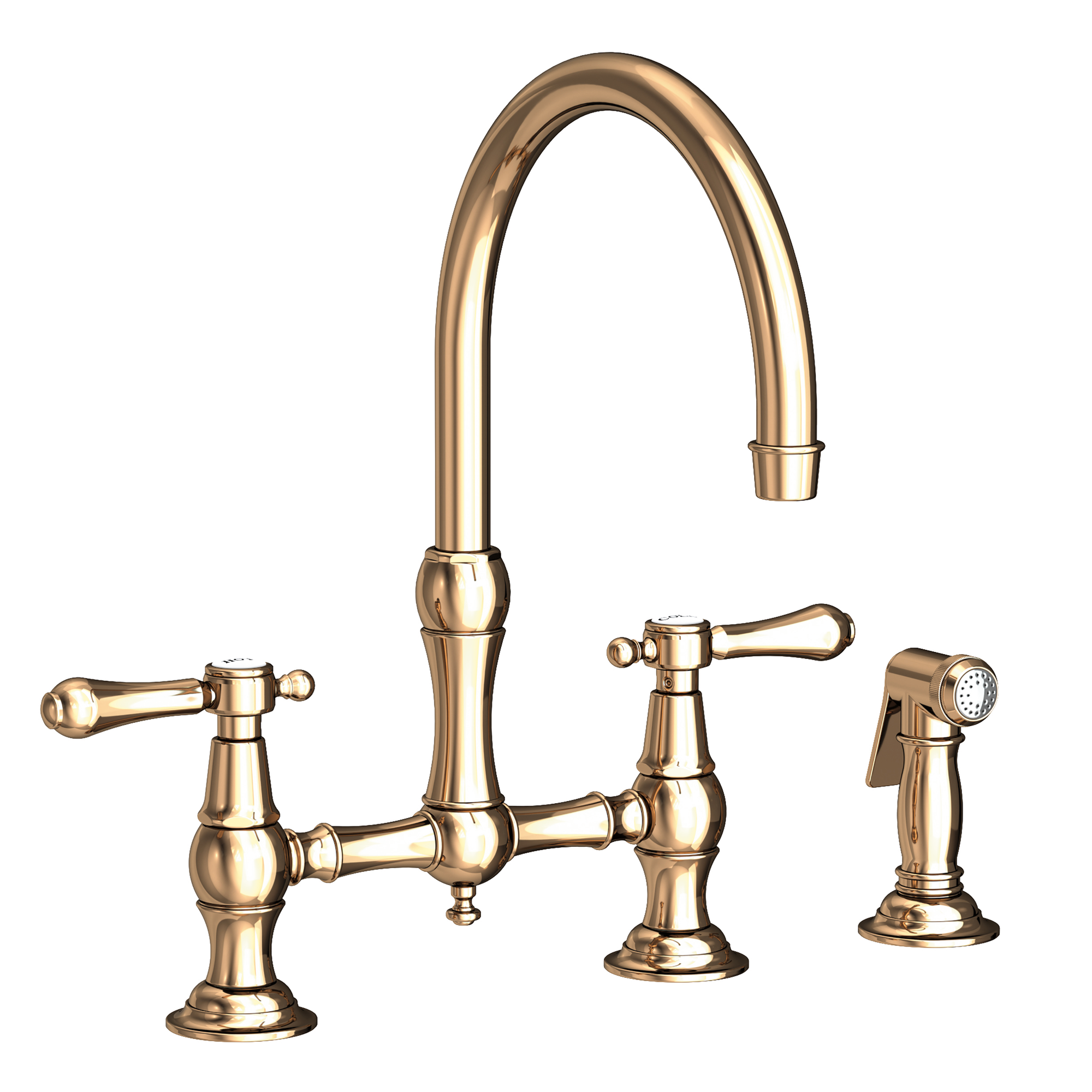 Newport Brass Chesterfield 1.8 GPM Widespread Kitchen Bridge Faucet with Side Spray